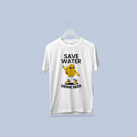 Save Water Drink Beer Funny Graphic T-Shirt – Unisex Casual Tee