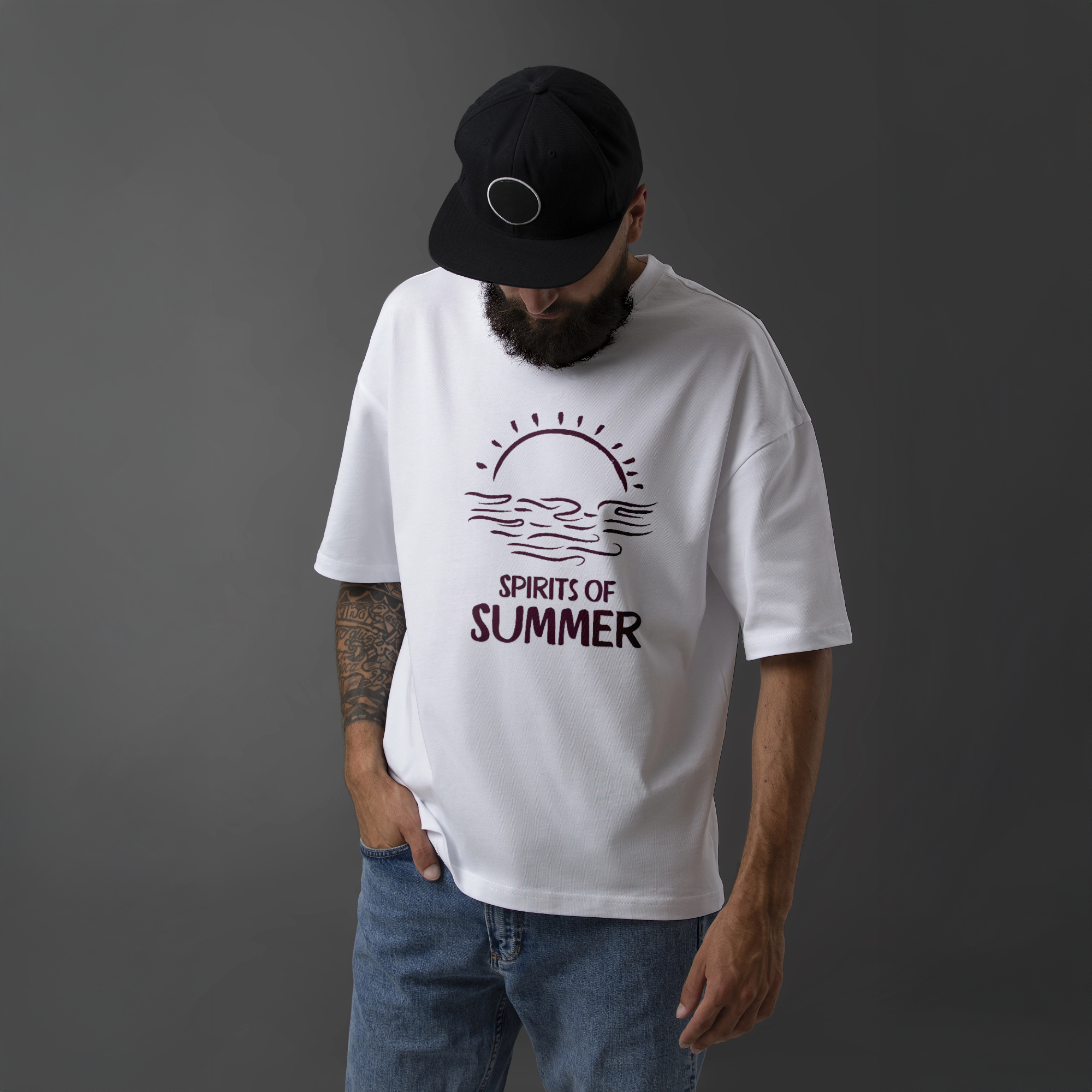 Men's "Spirits of Summer" Sunset Graphic T-Shirt - Relaxed Fit
