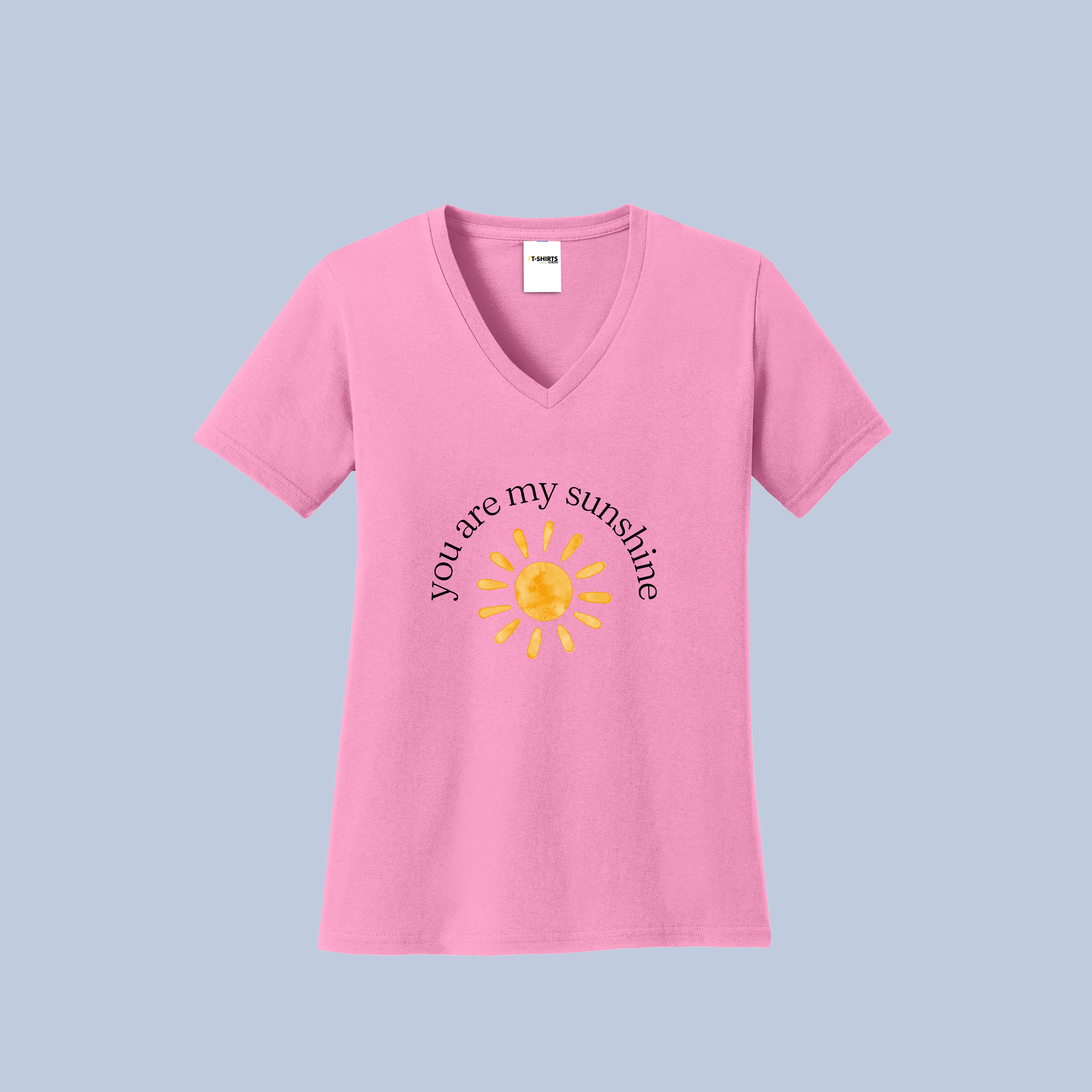 You Are My Sunshine V-Neck Cotton T-Shirt - Positive Sun Tee for Women 3