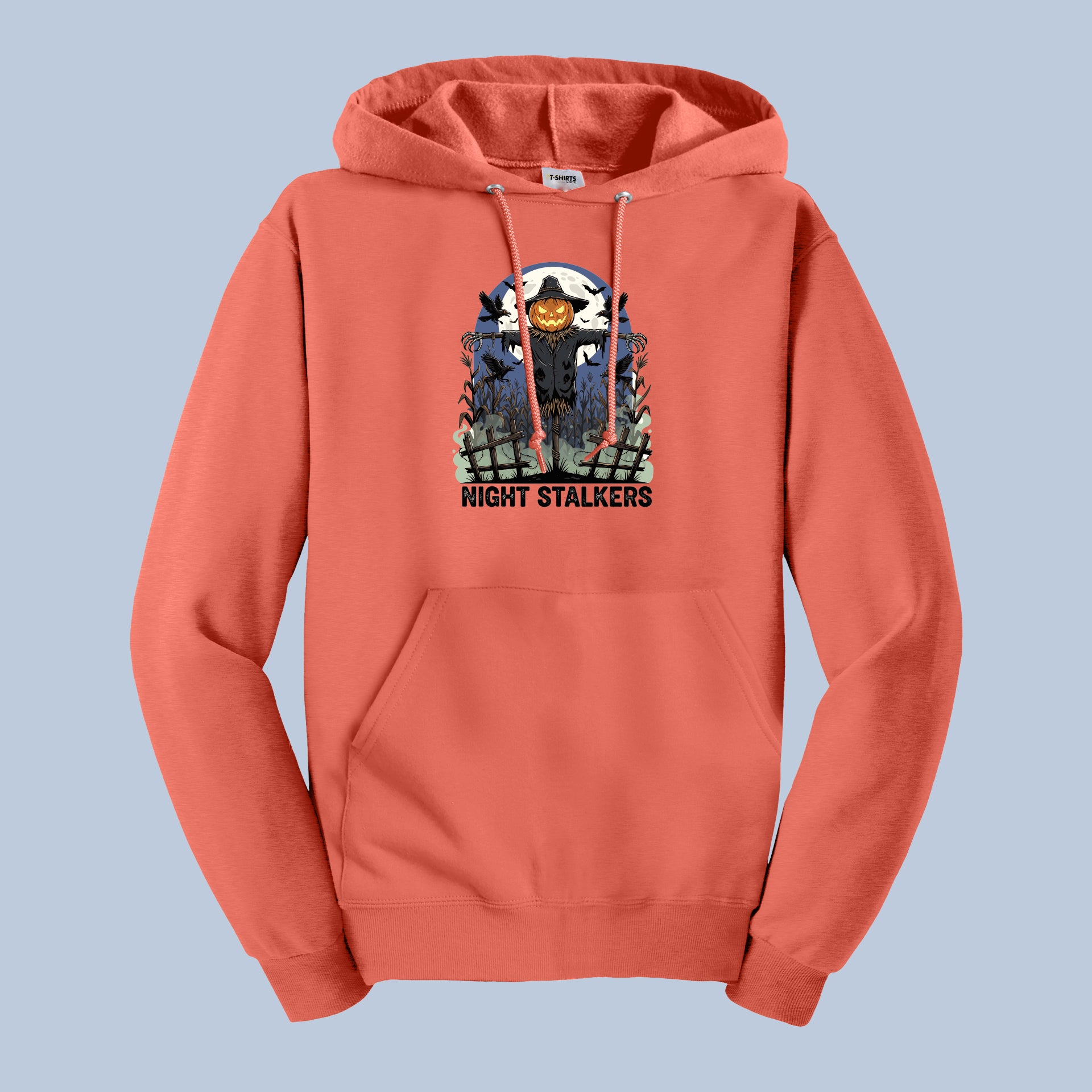 Night Stalkers Halloween Hoodie – Scarecrow Pumpkin Head Spooky Sweatshirt for Men & Women 4