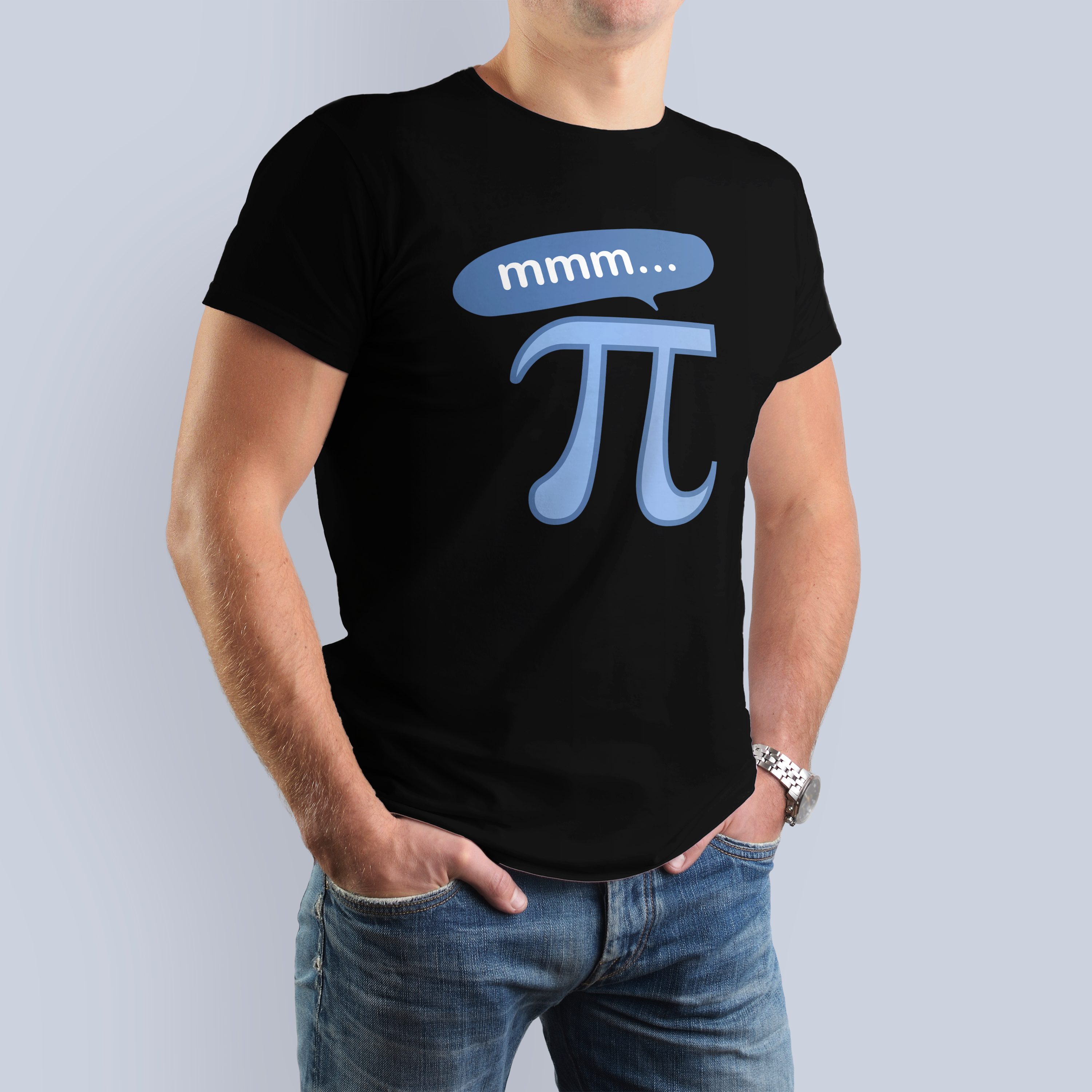 Mmm... Pi Graphic Tee | Funny Math & Science Black T-Shirt 3