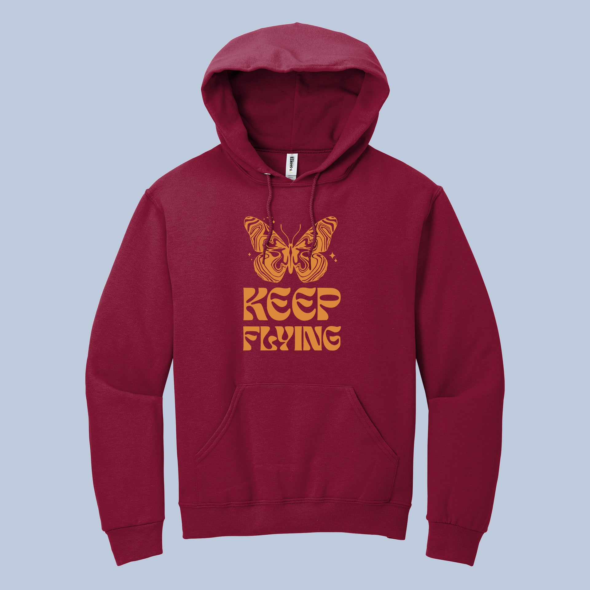 Keep Flying Butterfly Hoodie – Inspirational Graphic Unisex Sweatshirt, Motivational Quote Hoodie 4
