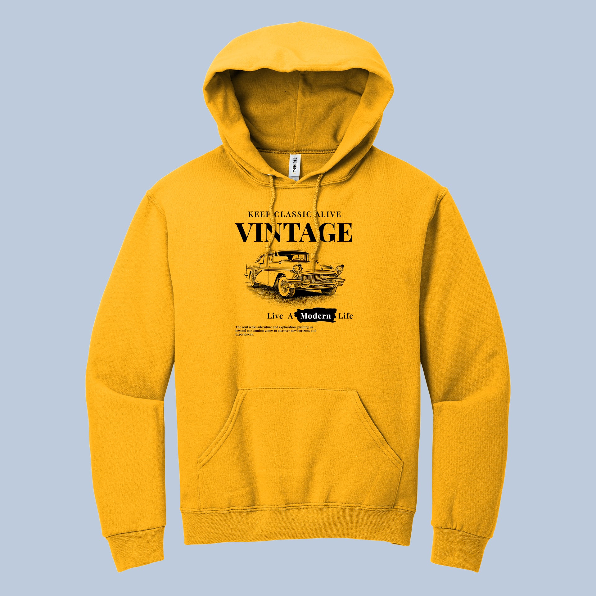 Vintage Car Hoodie, Classic Car, Old School, American Car, 1957 Chevy 4