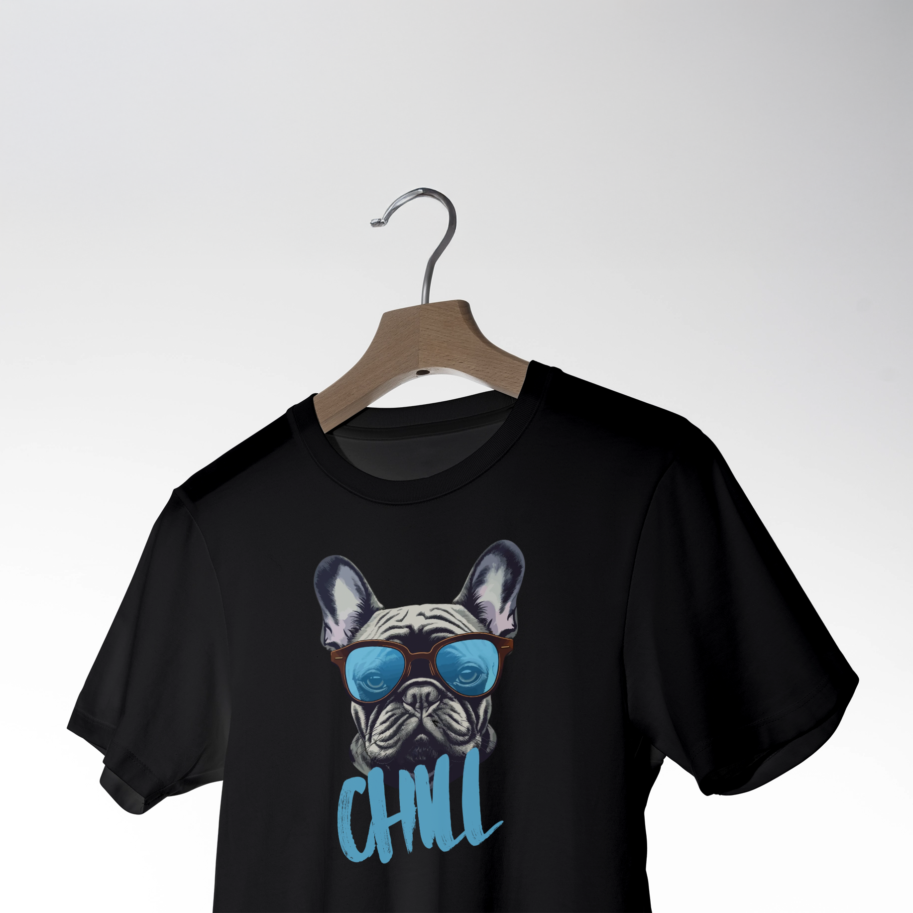 Chill French Bulldog T-Shirt | Cool Dog with Sunglasses Graphic Tee 3