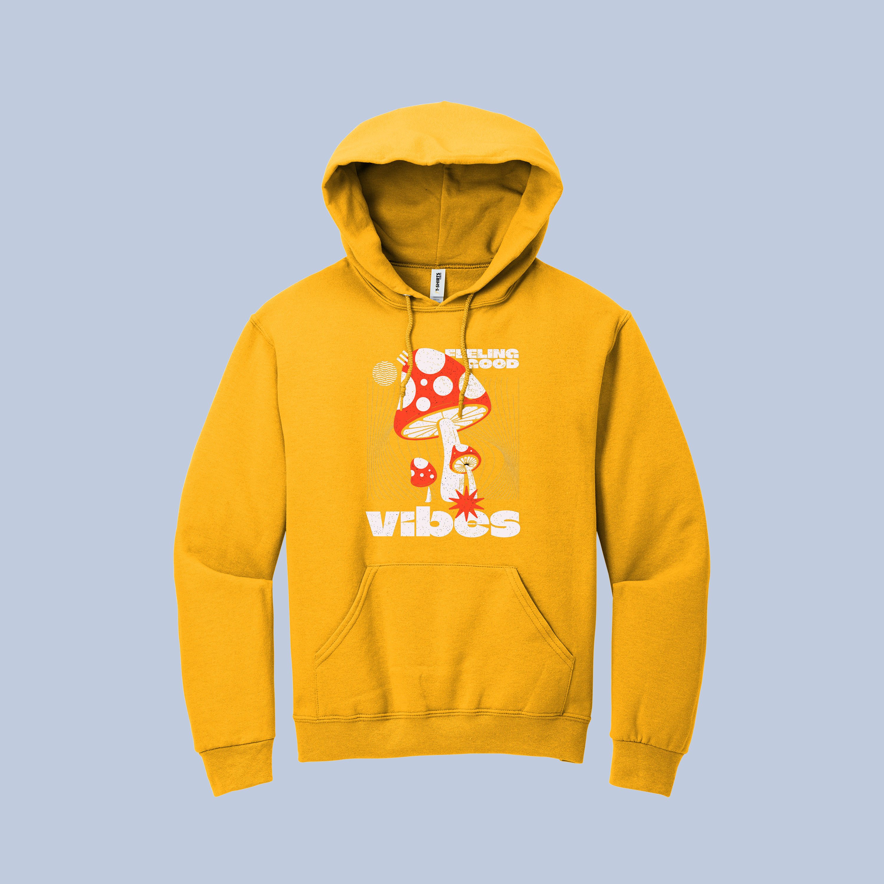 Feeling Good Vibes Hoodie – Psychedelic Mushroom Graphic 4