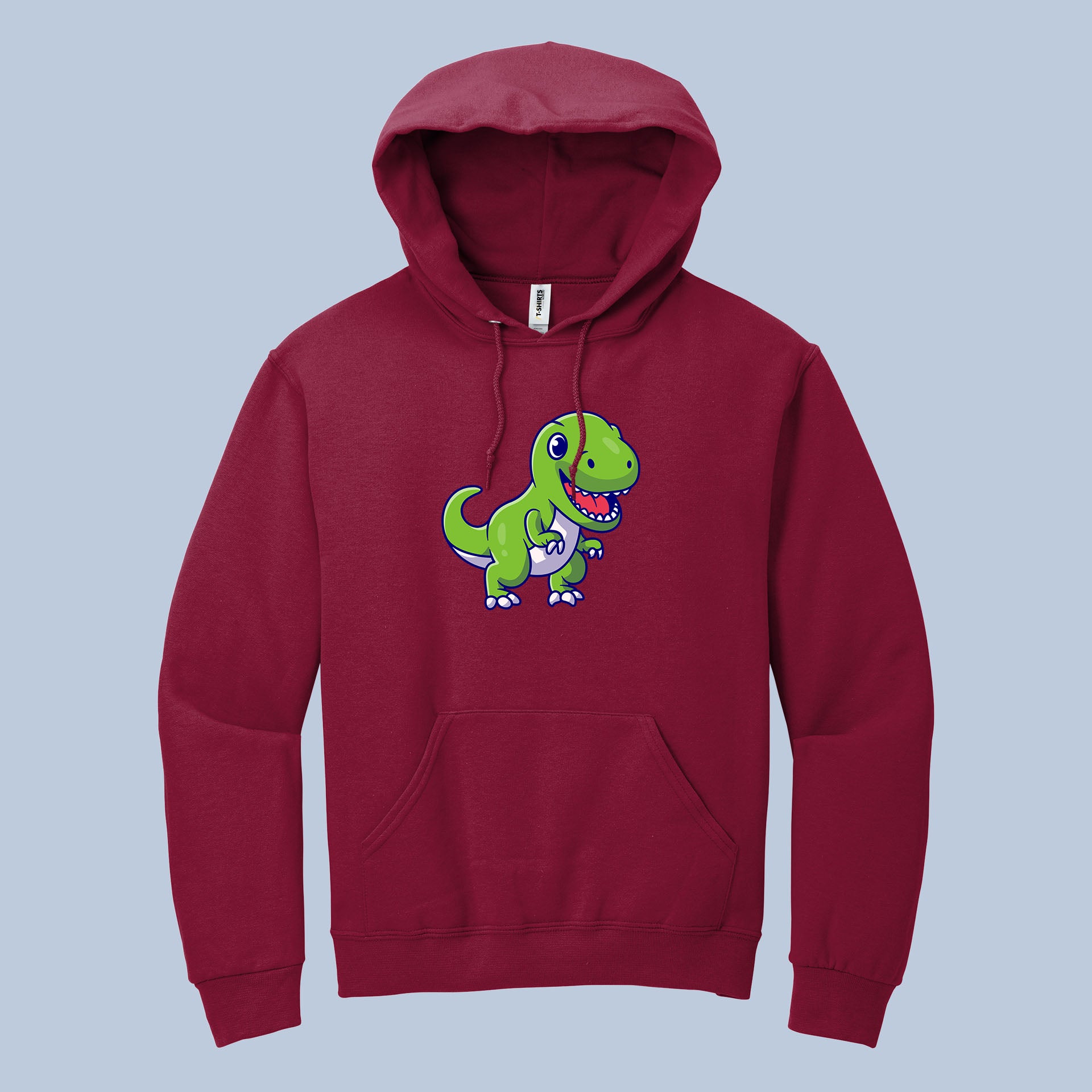 Cute T-Rex Dinosaur Hoodie – Green Cartoon Dino Pullover 4