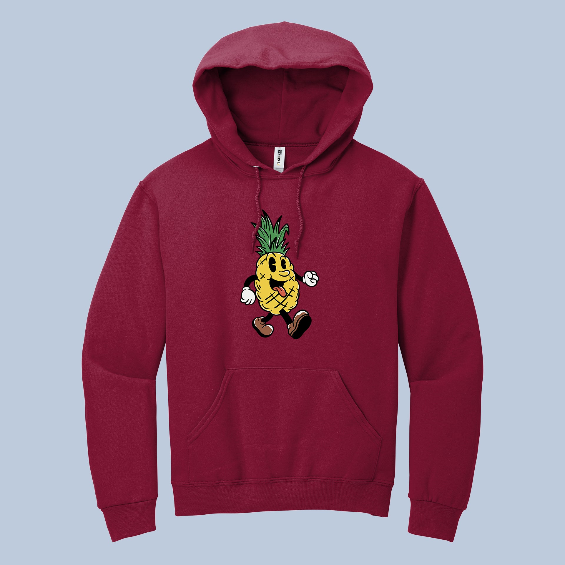 Happy Pineapple Walk" Unisex Hoodie | Cartoon Fruit Graphic Sweatshirt 4