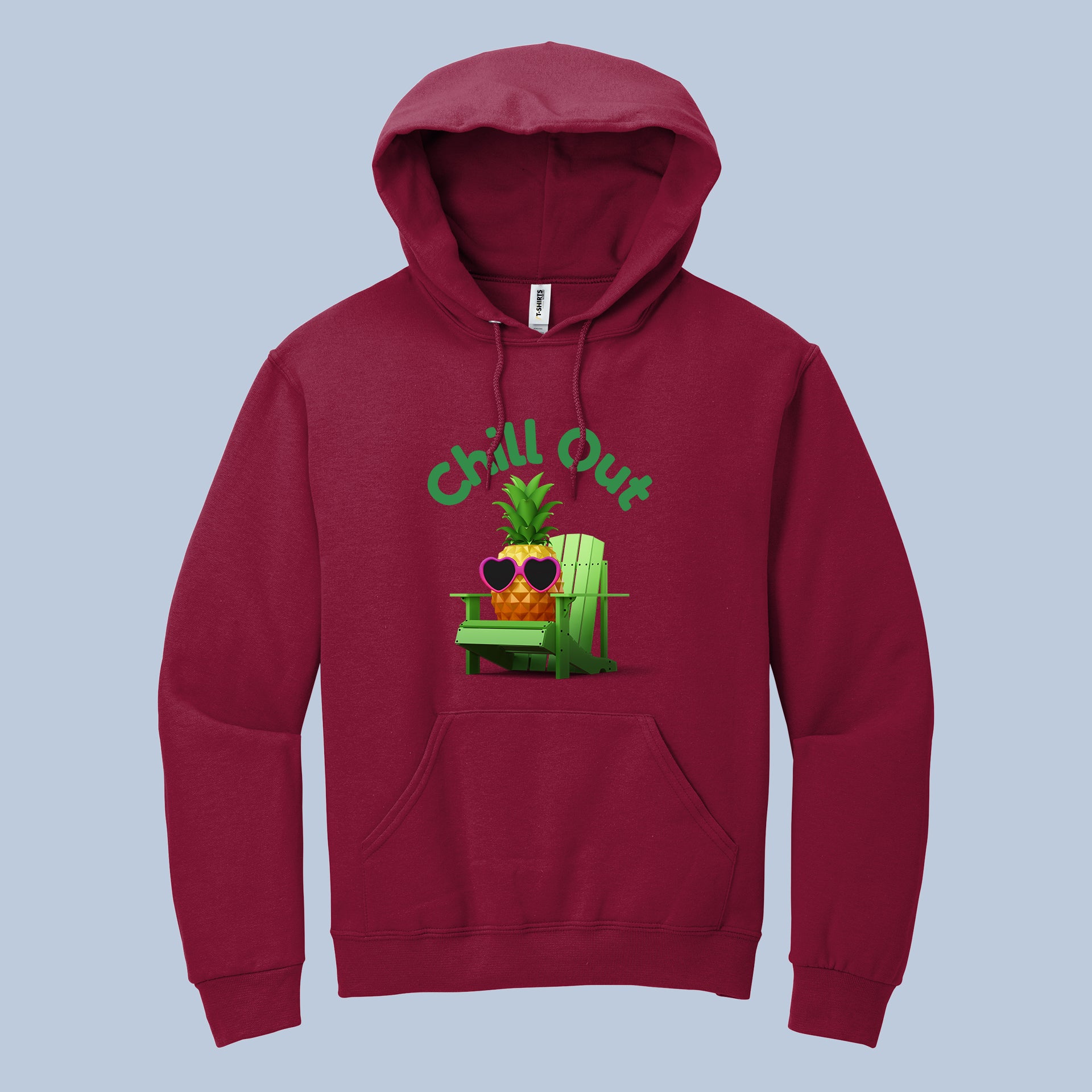 Chill Out Pineapple Hoodie – Fun Tropical Vacation Pullover 4