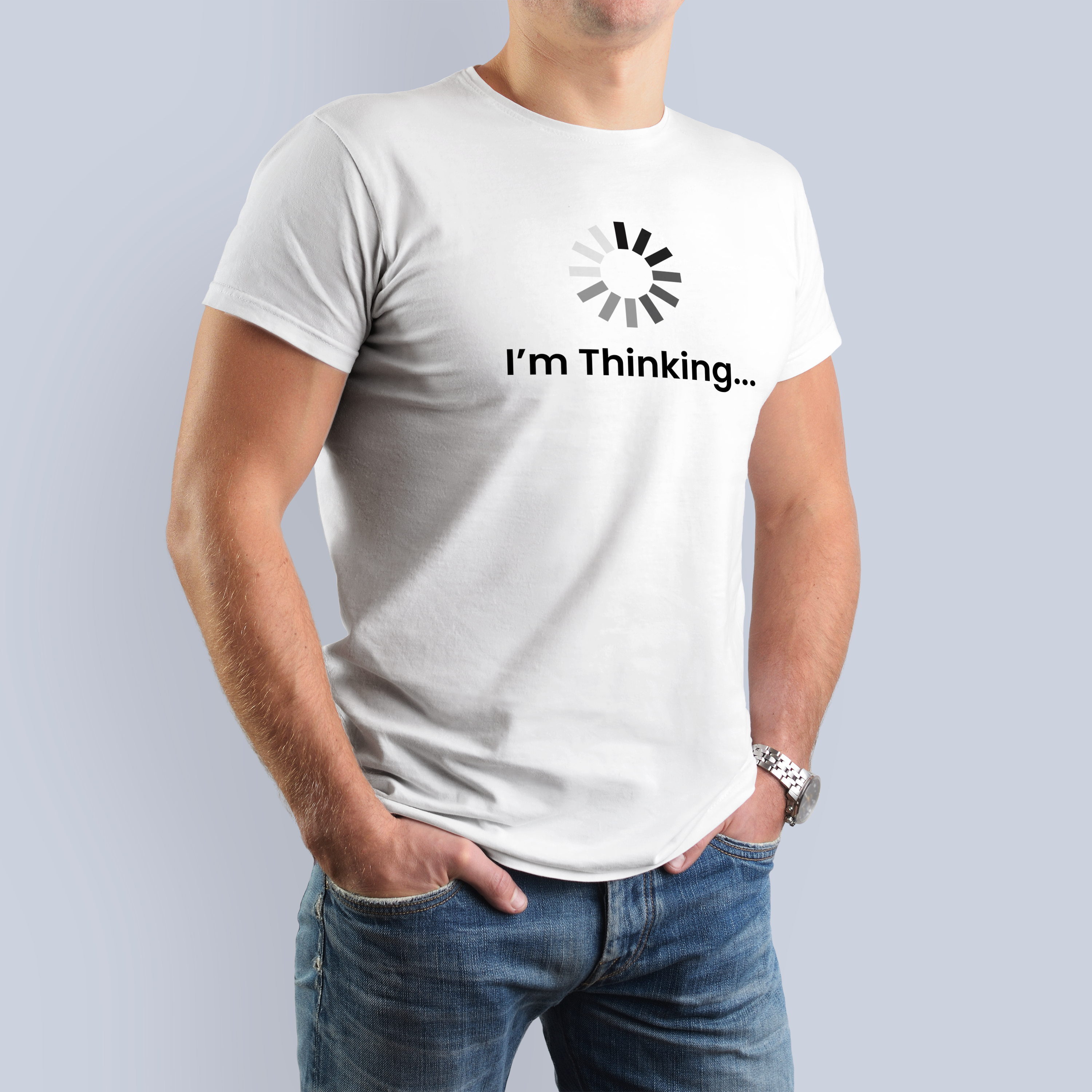 I’m Thinking… Funny Loading Graphic T-Shirt 3