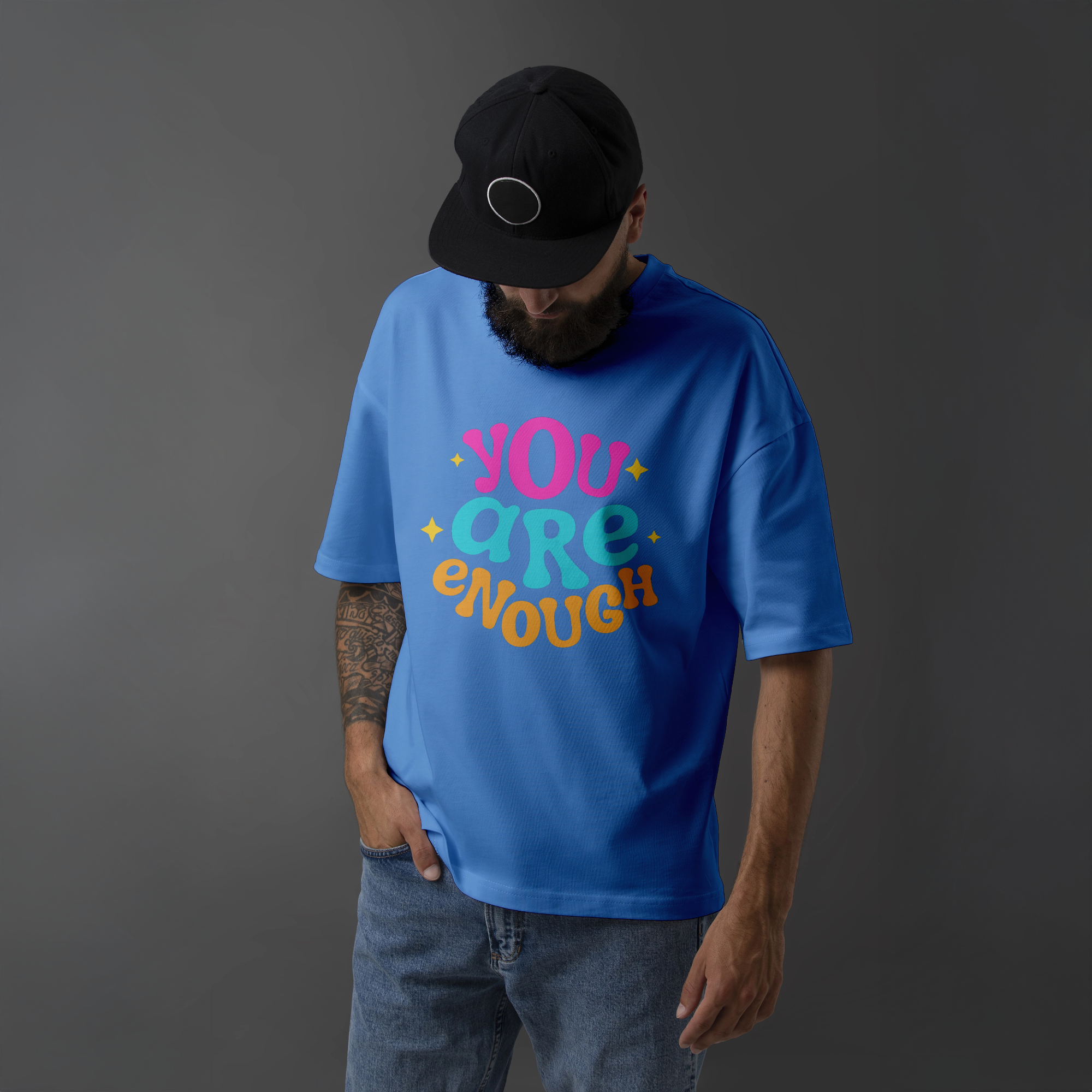 You Are Enough" Positive Affirmation Graphic T-Shirt