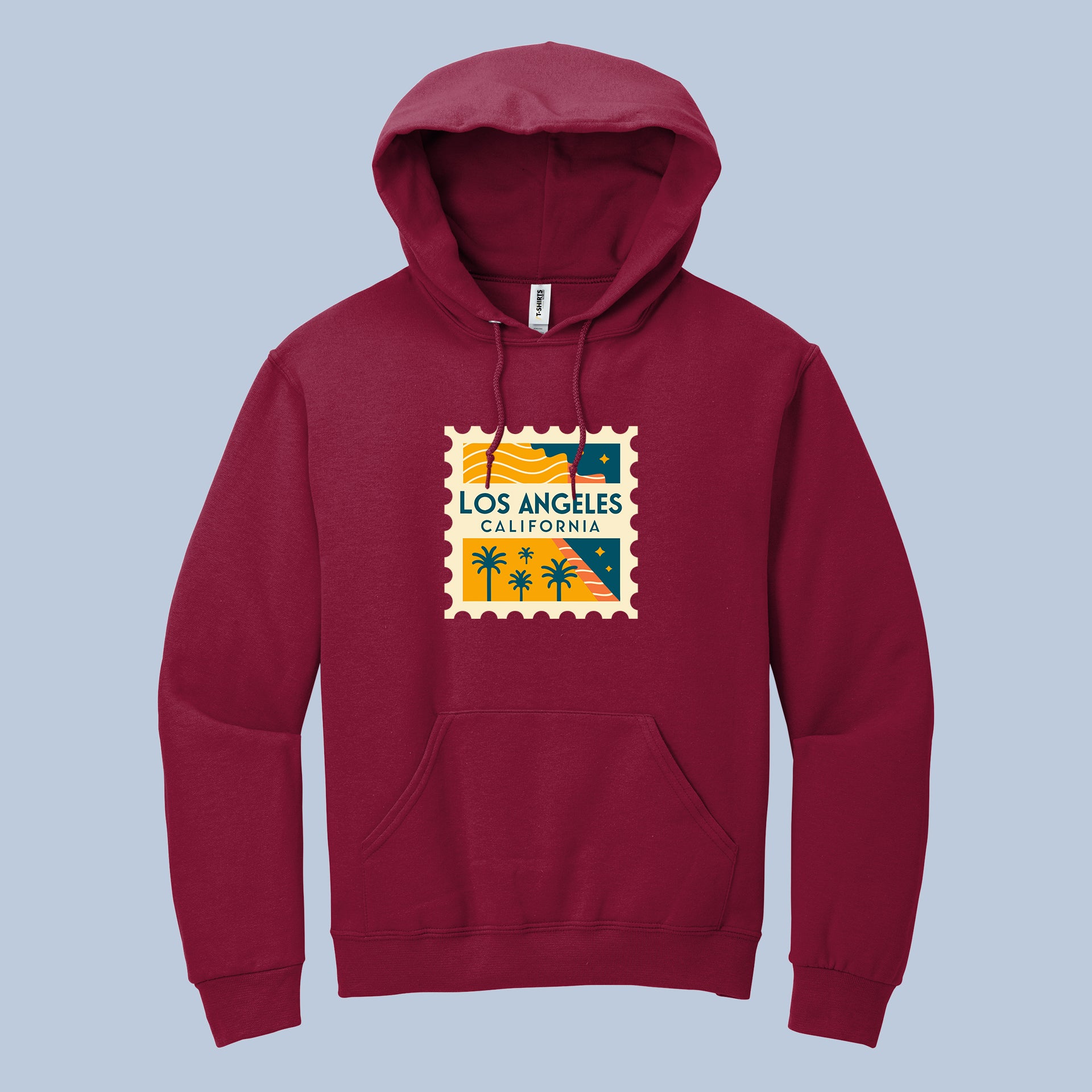 Los Angeles California Hoodie – Retro Travel Stamp Graphic 4