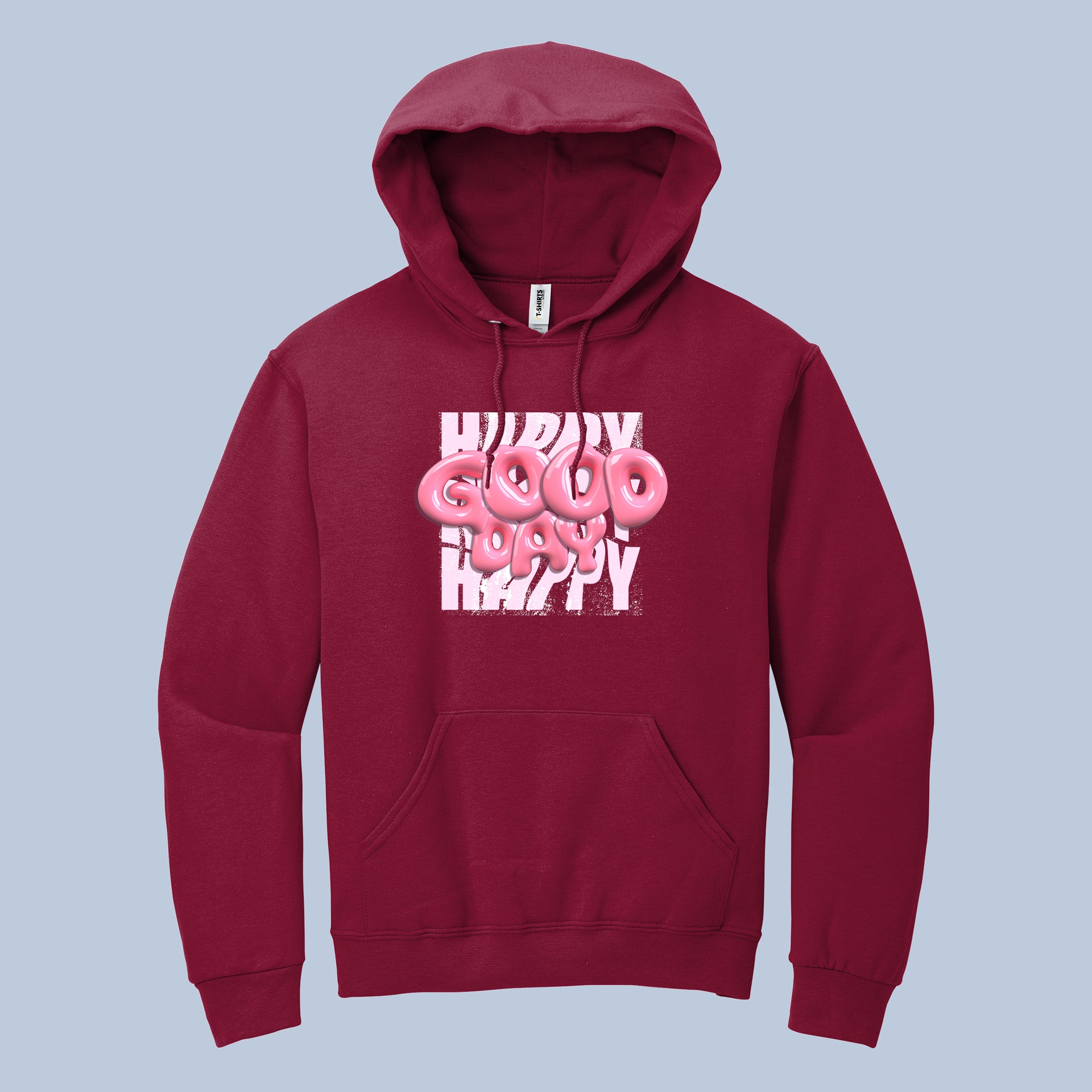 Happy Good Happy" 3D Bubble Font Streetwear Hoodie 4