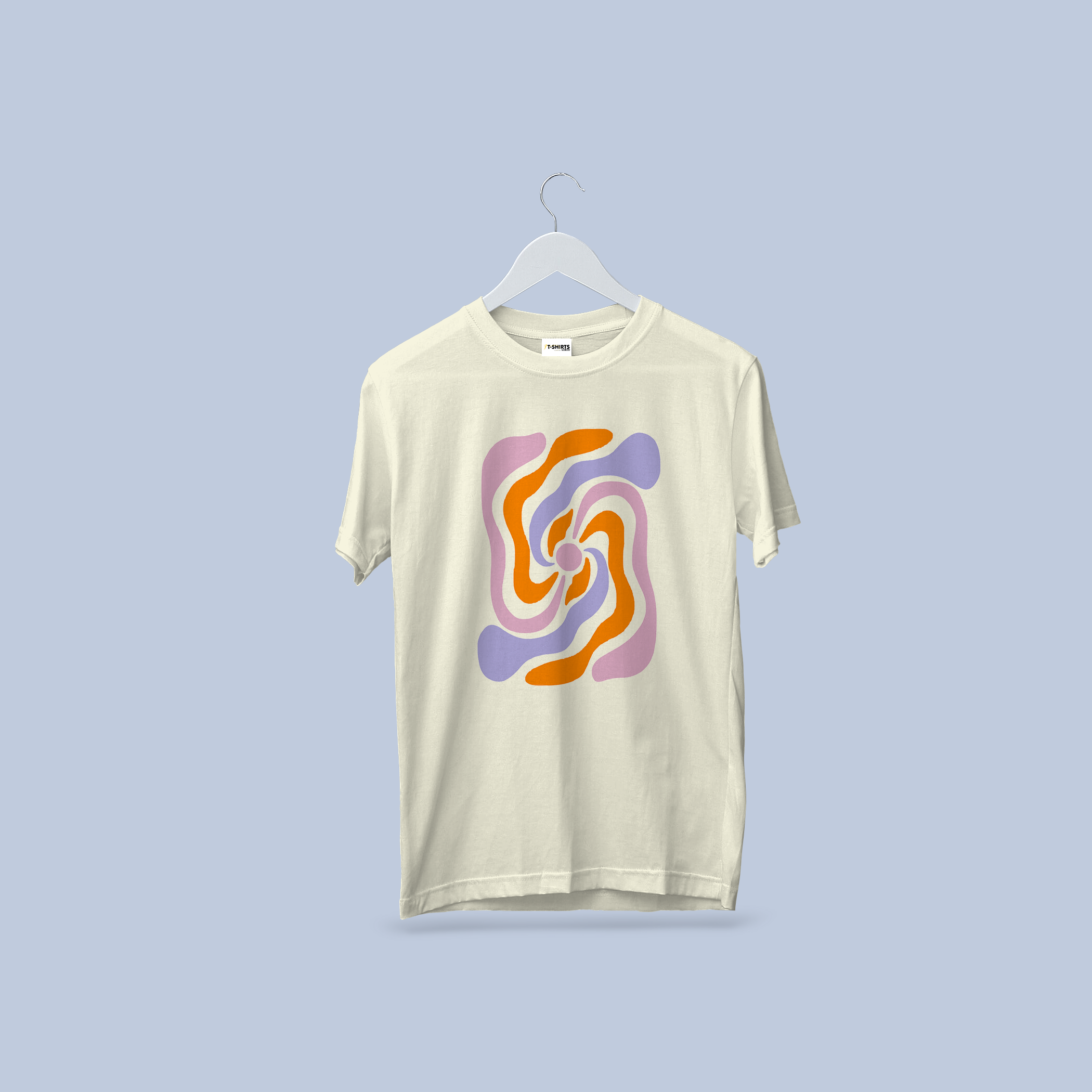 Abstract Swirl Art T-Shirt - Psychedelic & Colorful Cotton Tee