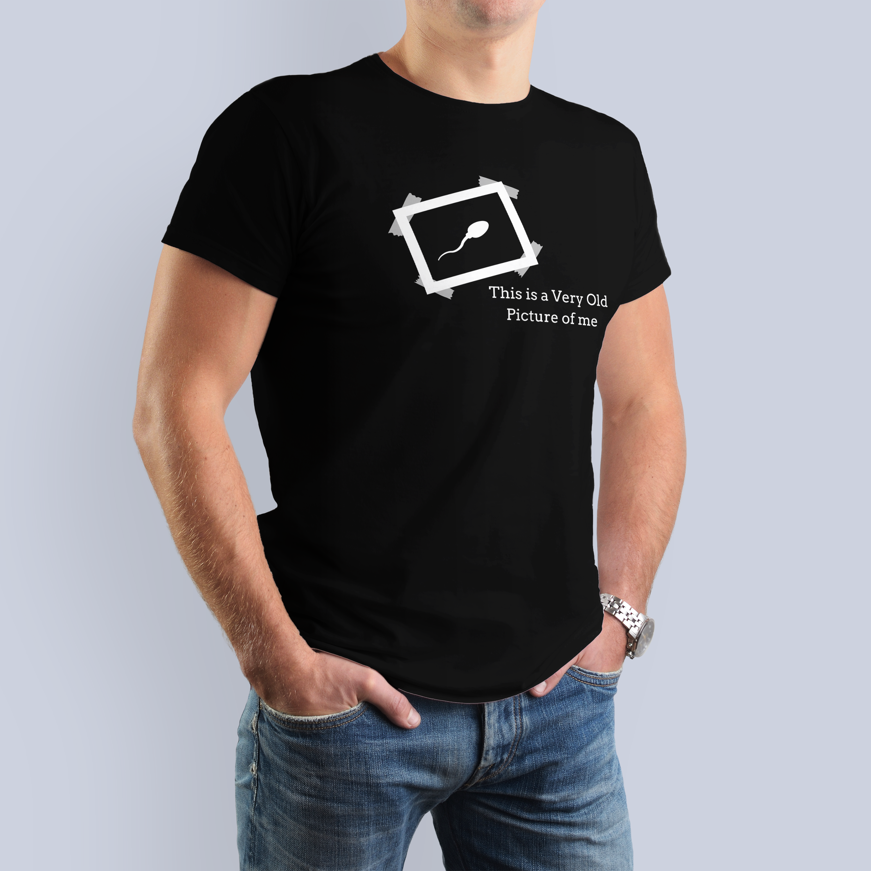 This is a Very Old Picture of Me Funny T-Shirt – Retro Sperm Humor Tee 3