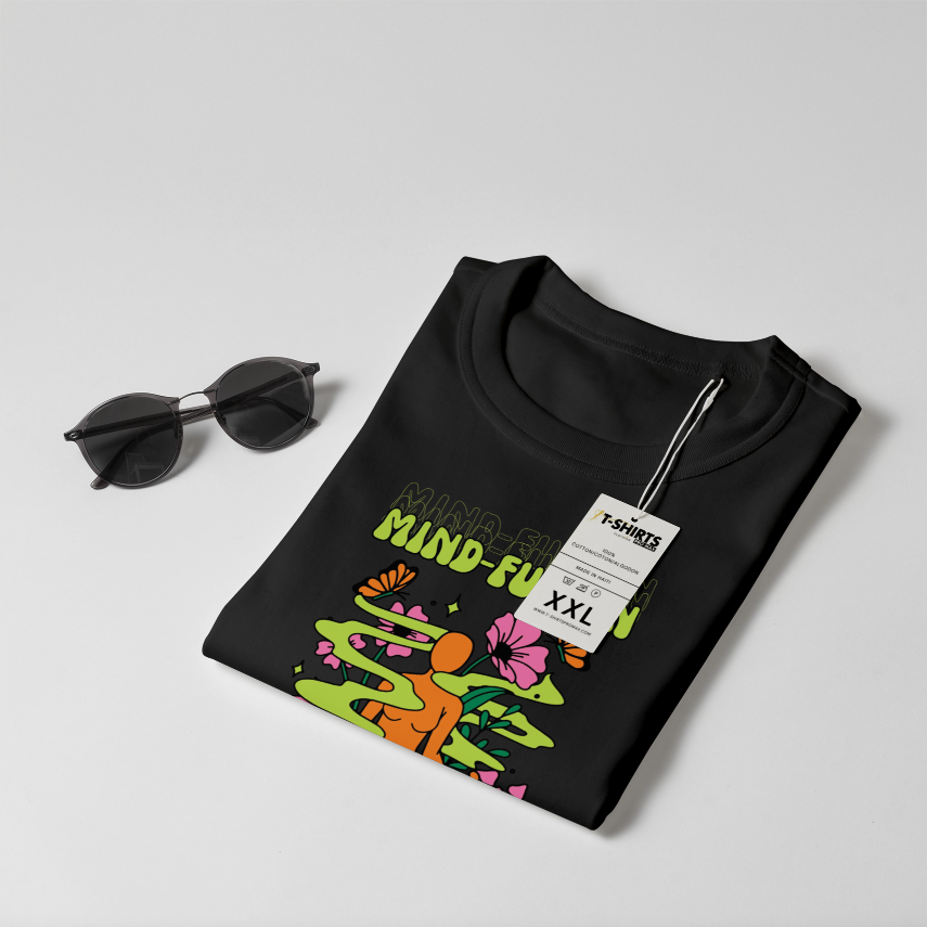 Mind-Fusion Meditation & Nature Black T-Shirt 5