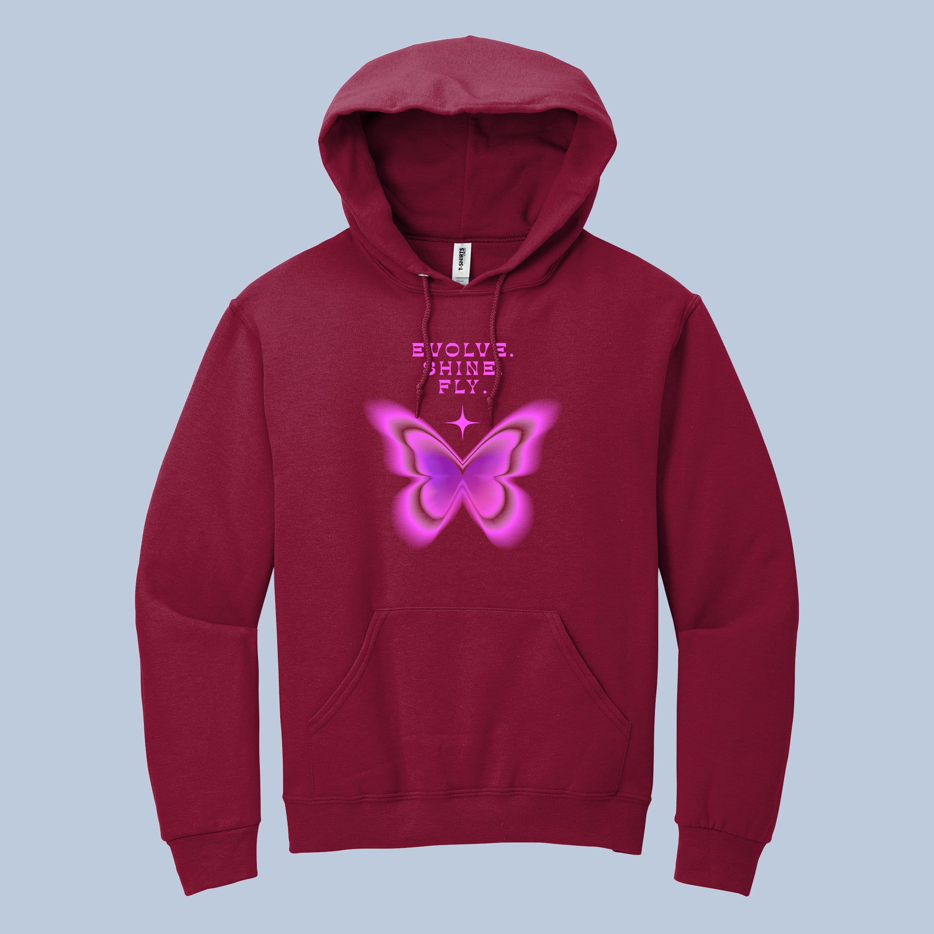 Evolve. Shine. Fly. Butterfly Graphic Hoodie 4