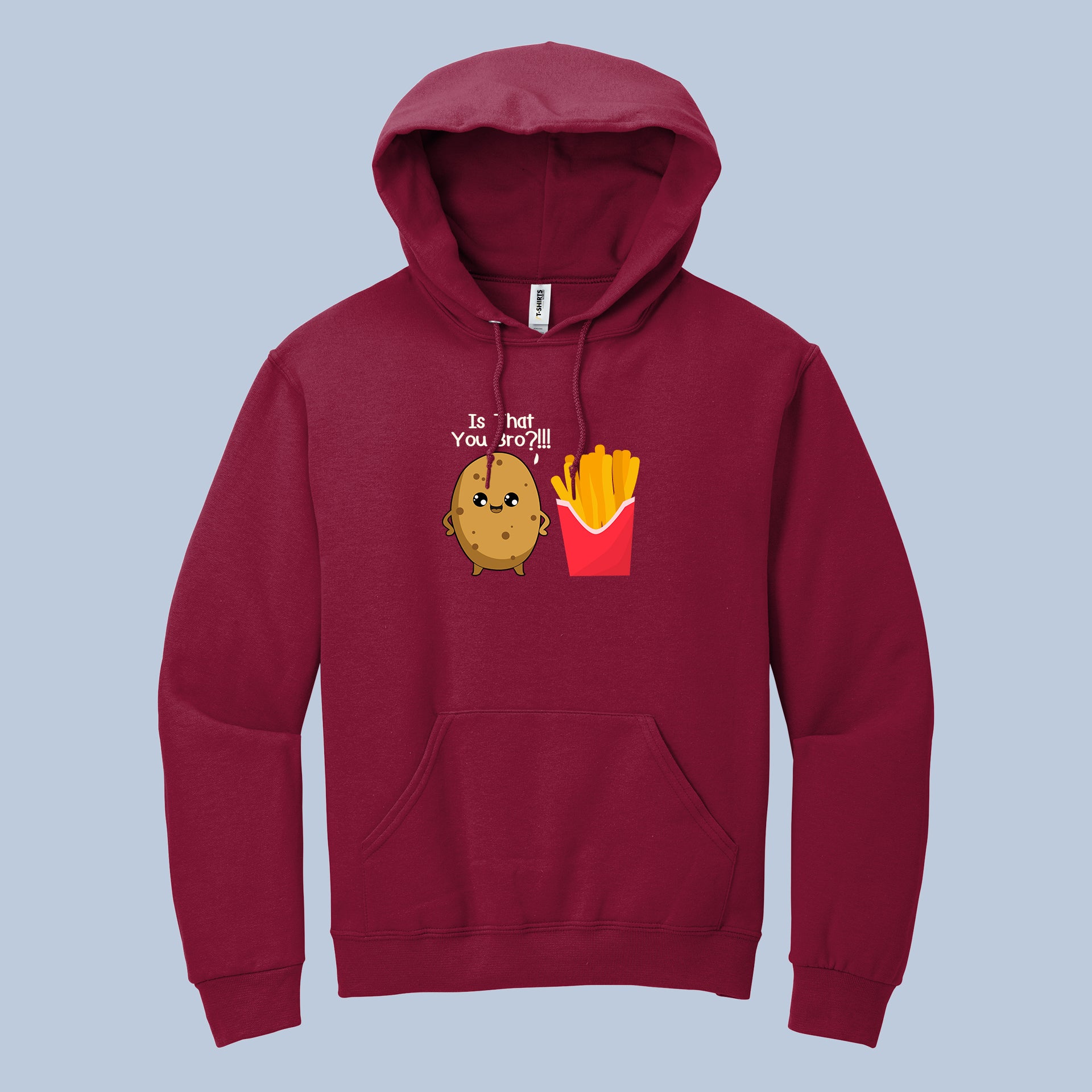 Funny Potato & Fries Hoodie – Cute Food Graphic Pullover 4
