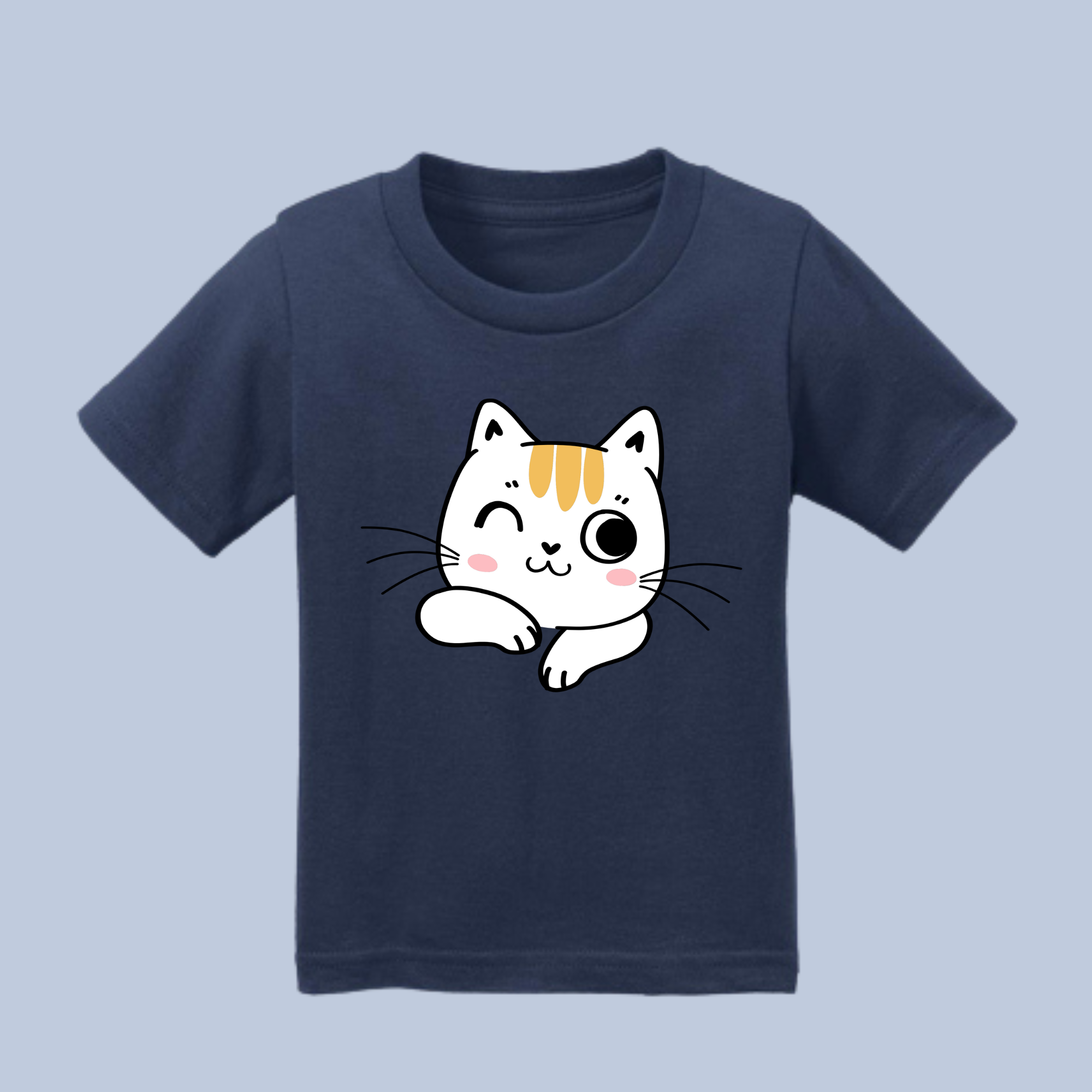 Winking Cute Cat Baby & Toddler T-Shirt 6