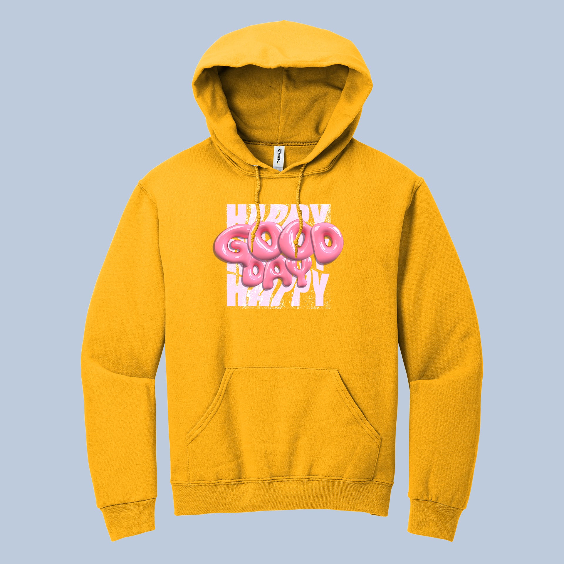 Happy Good Happy" 3D Bubble Font Streetwear Hoodie 5