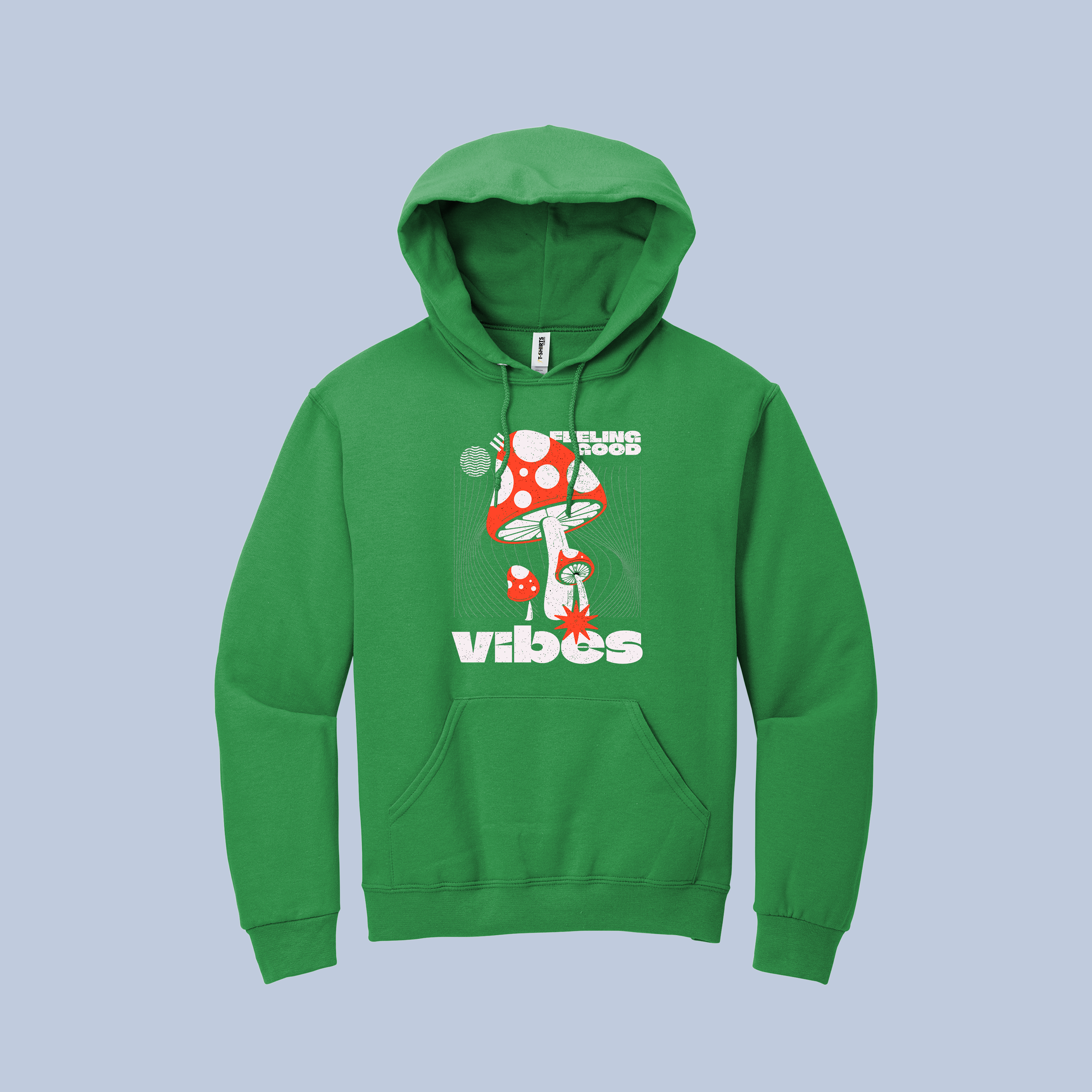 Feeling Good Vibes Hoodie – Psychedelic Mushroom Graphic 5