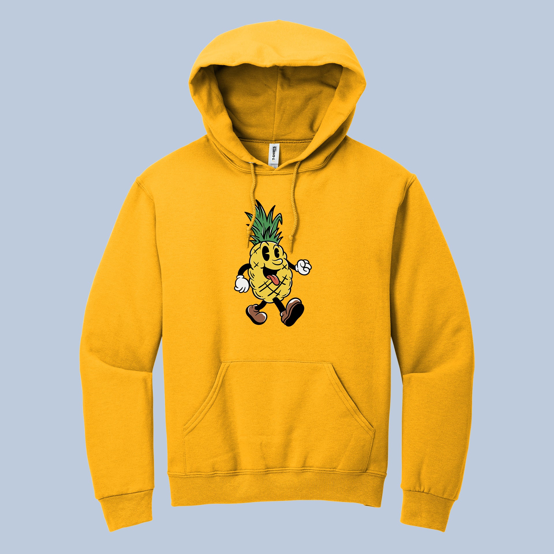 Happy Pineapple Walk" Unisex Hoodie | Cartoon Fruit Graphic Sweatshirt 5