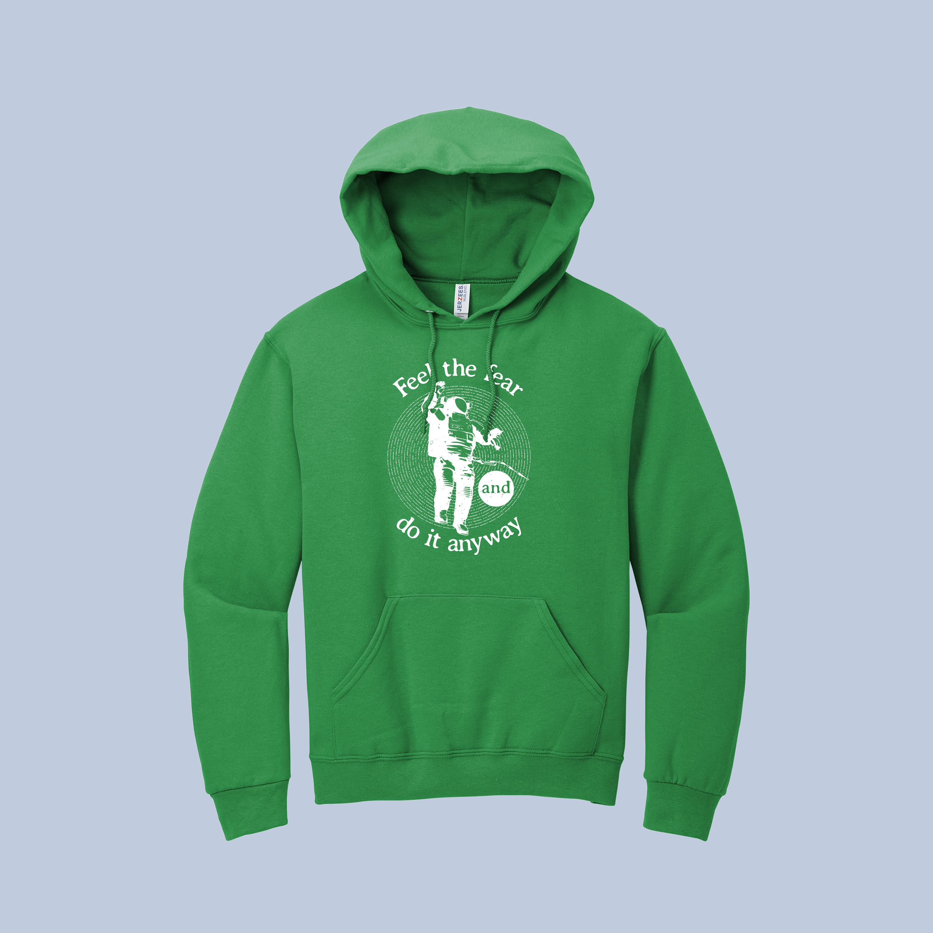 Feel the Fear and Do It Anyway Astronaut Hoodie | Motivational Unisex Pullover 5