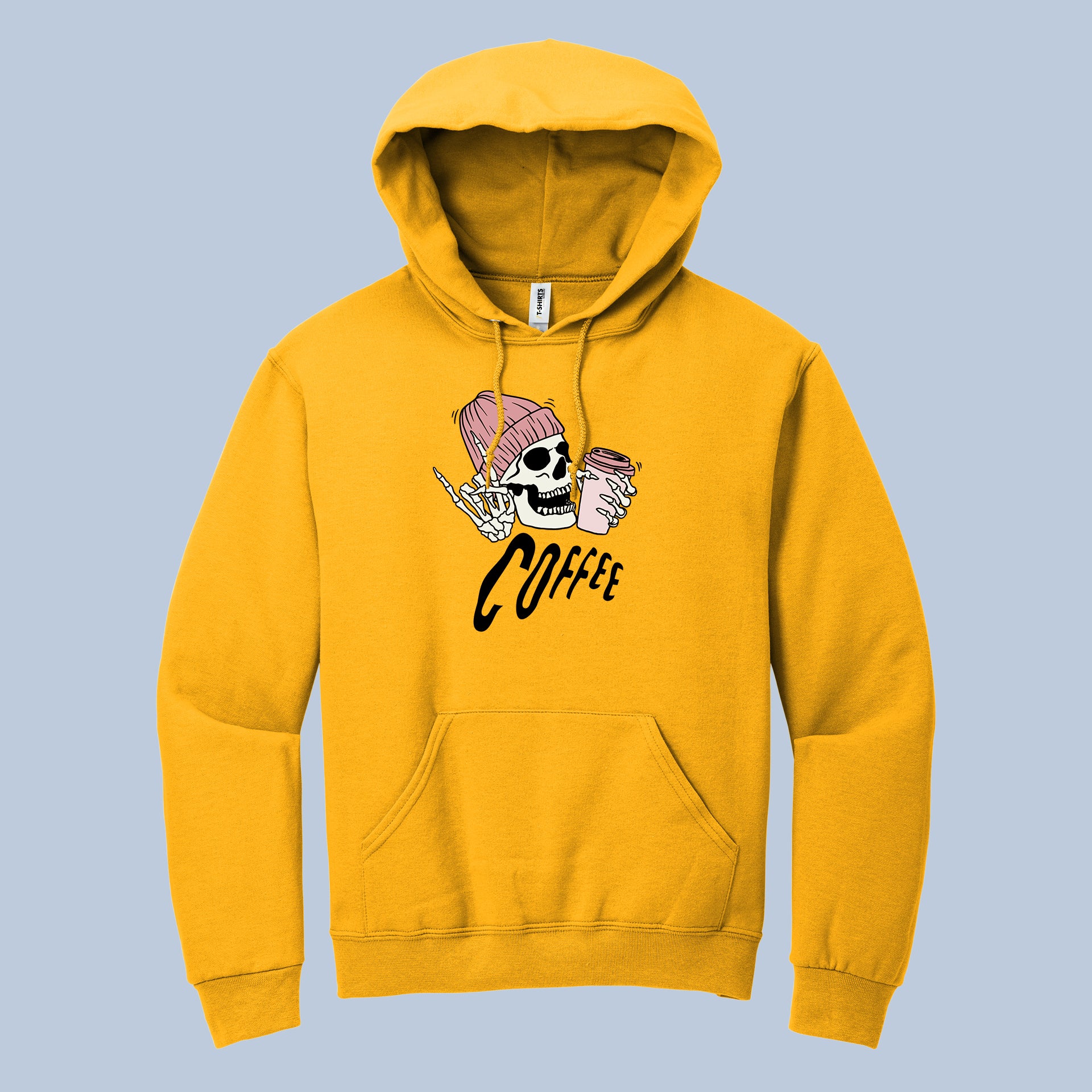 Coffee Skeleton" Unisex Hoodie | Skull with Coffee Graphic Sweatshirt 5