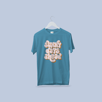 "Sunny Days Ahead" Retro Graphic T-Shirt - Teal Unisex Tee