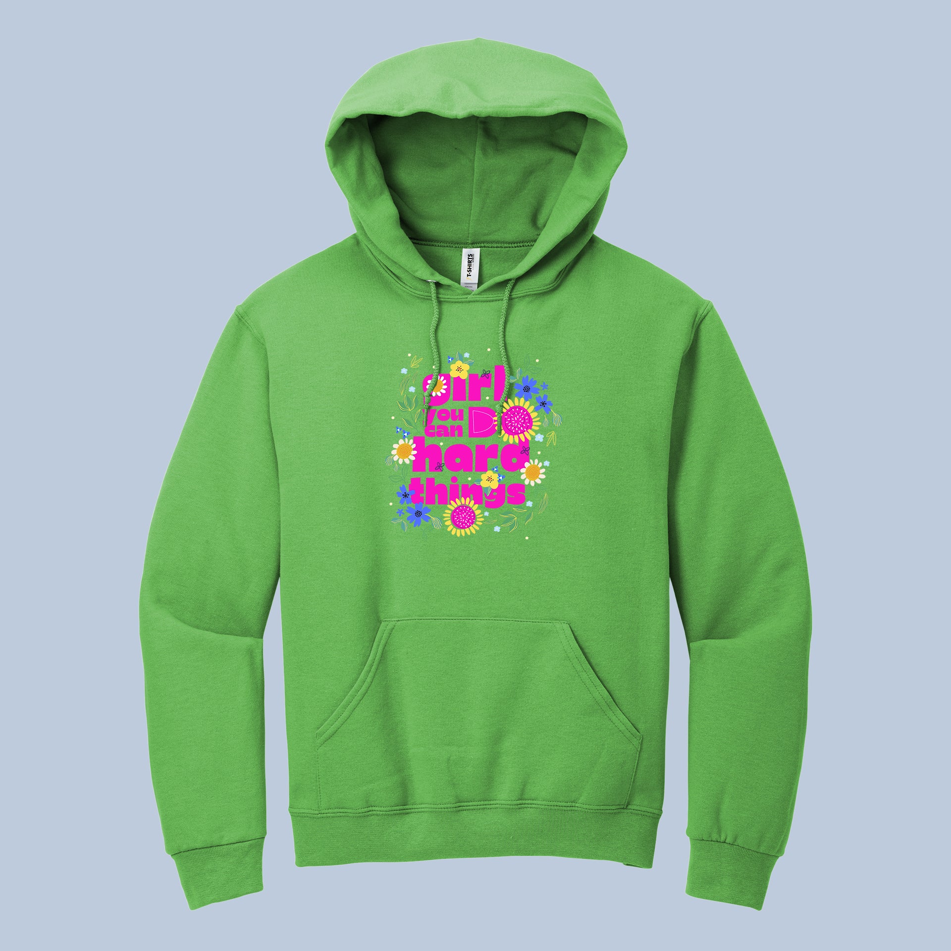 Girl You Can Do Hard Things Floral Hoodie 6