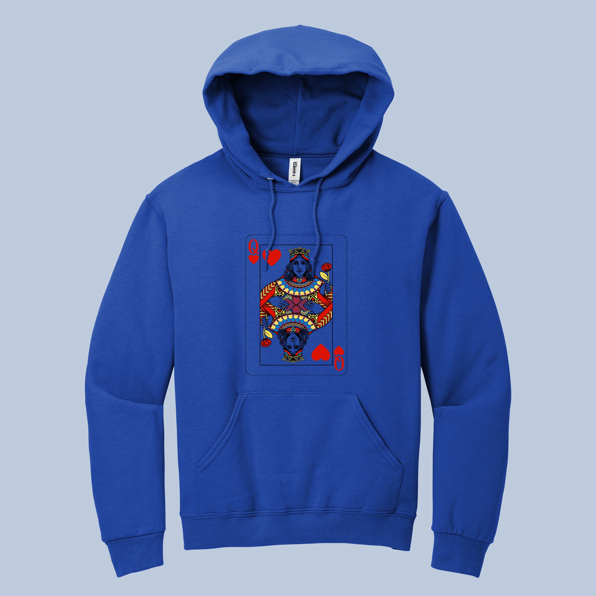 Queen of Hearts Card Hoodie | Playing Card Graphic Sweatshirt 6