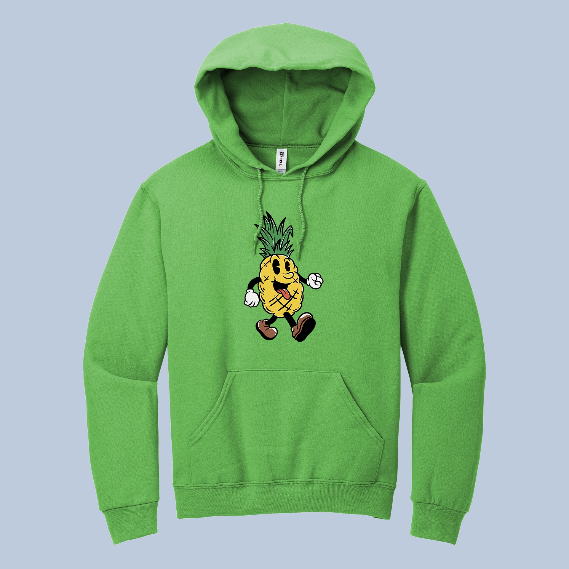 Happy Pineapple Walk" Unisex Hoodie | Cartoon Fruit Graphic Sweatshirt 6
