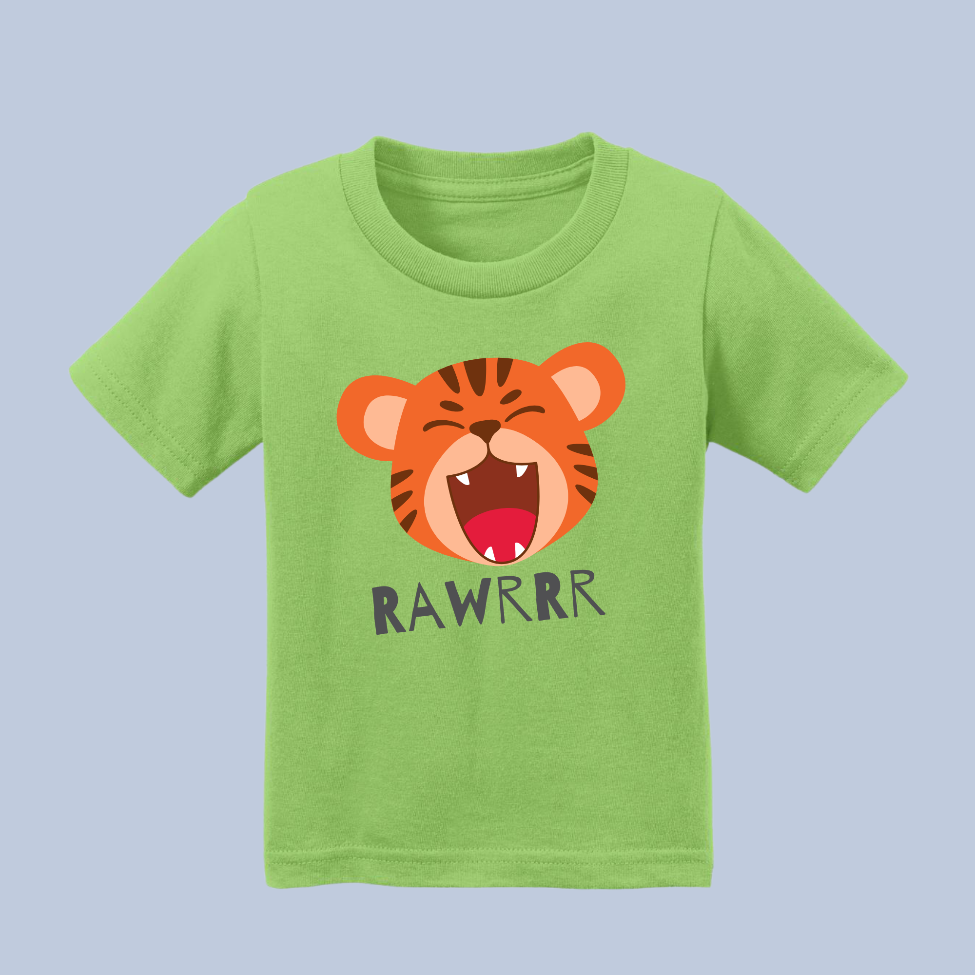 RAWRRR Happy Tiger Kids' T-Shirt - Soft Cotton Toddler Tee 6