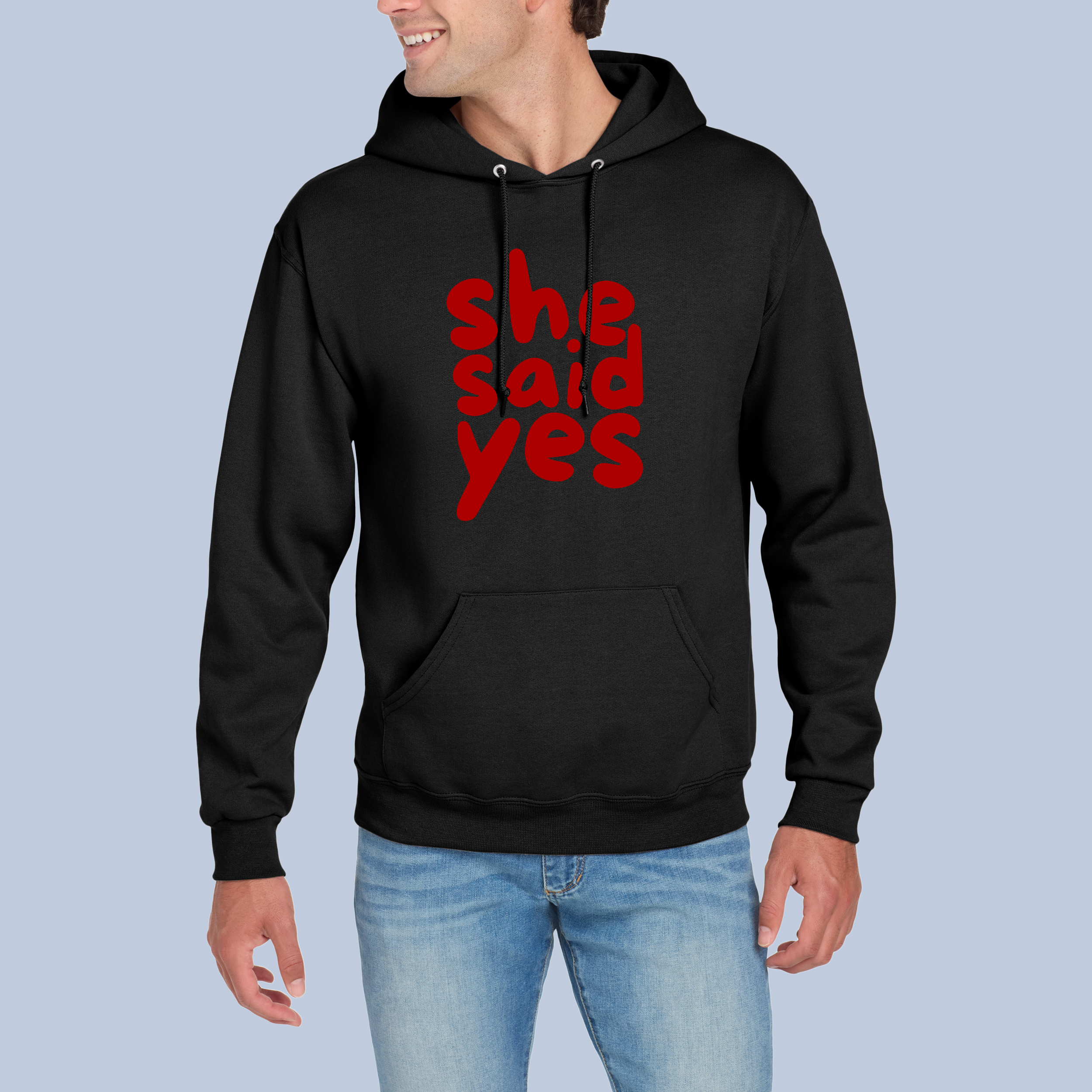 She Said Yes Engagement Celebration Hoodie | Unisex Proposal Pullover 6