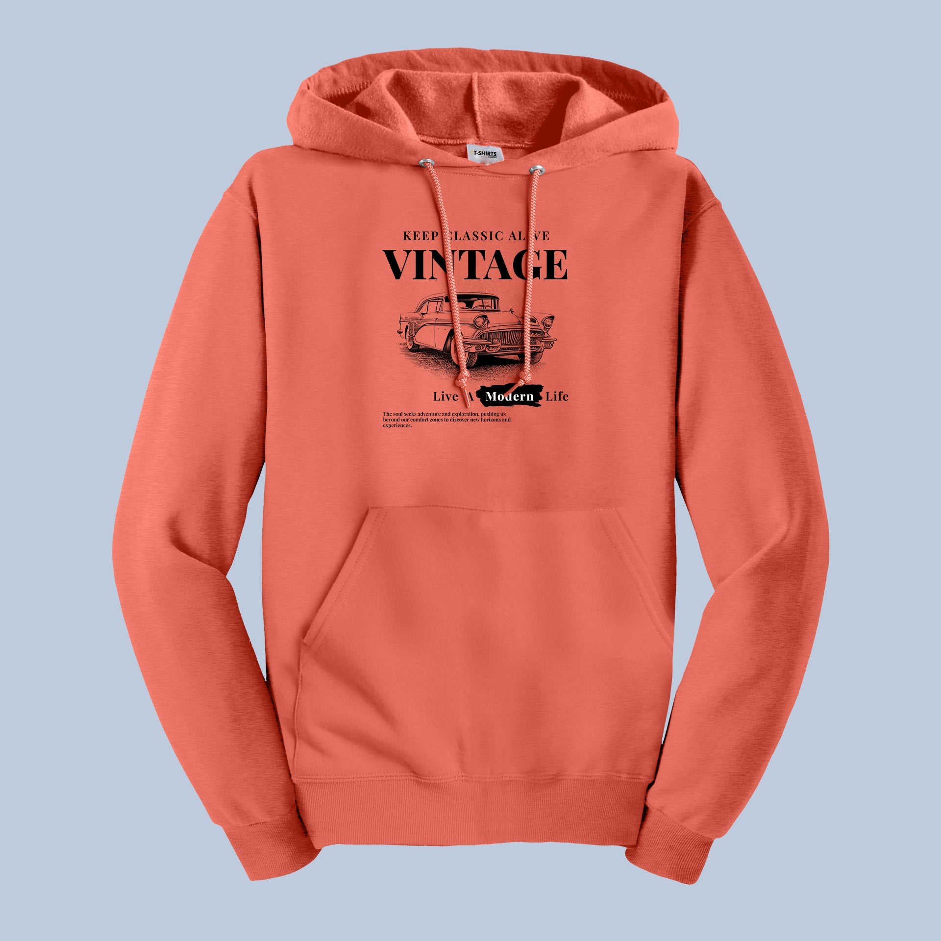 Vintage Car Hoodie, Classic Car, Old School, American Car, 1957 Chevy 7