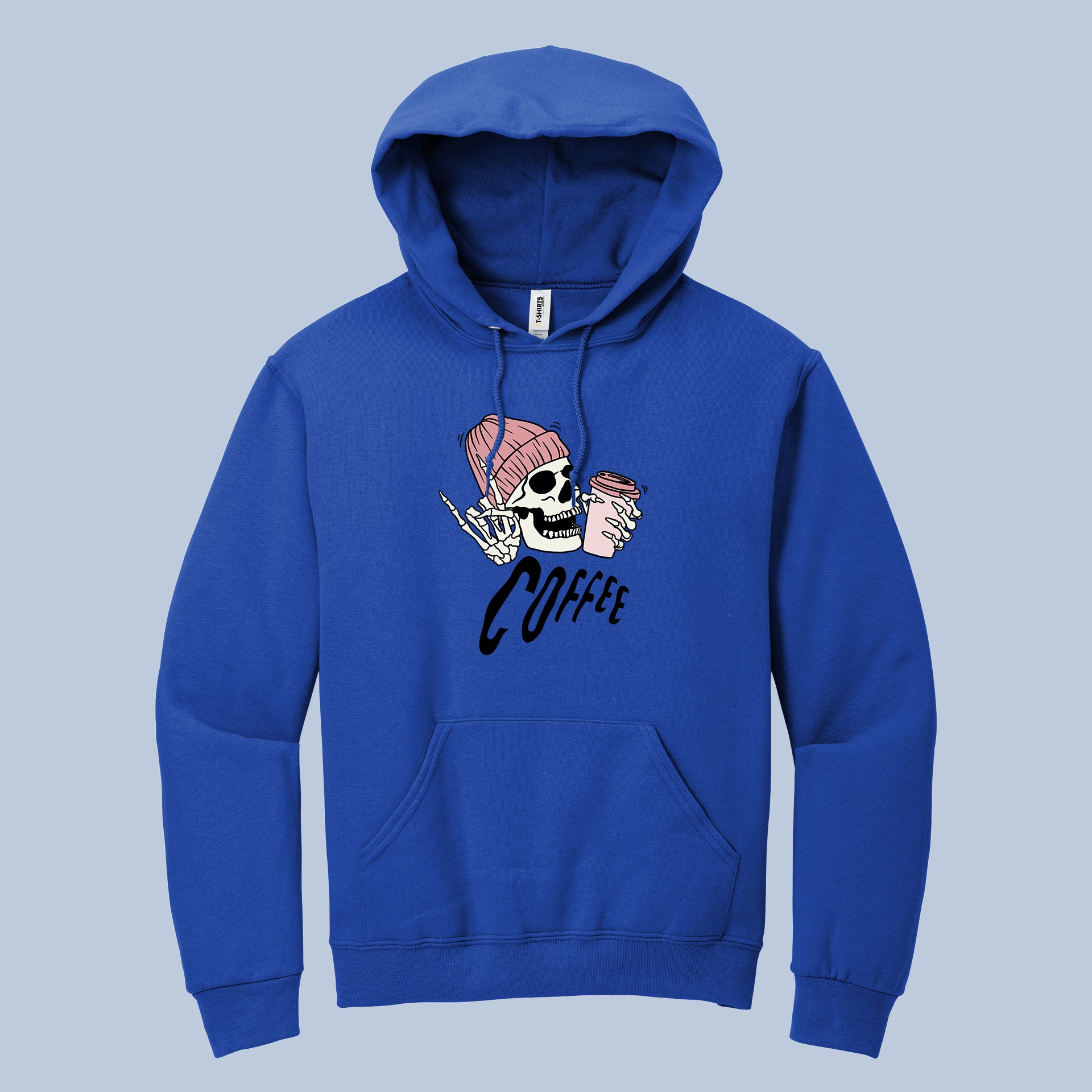 Coffee Skeleton" Unisex Hoodie | Skull with Coffee Graphic Sweatshirt 7