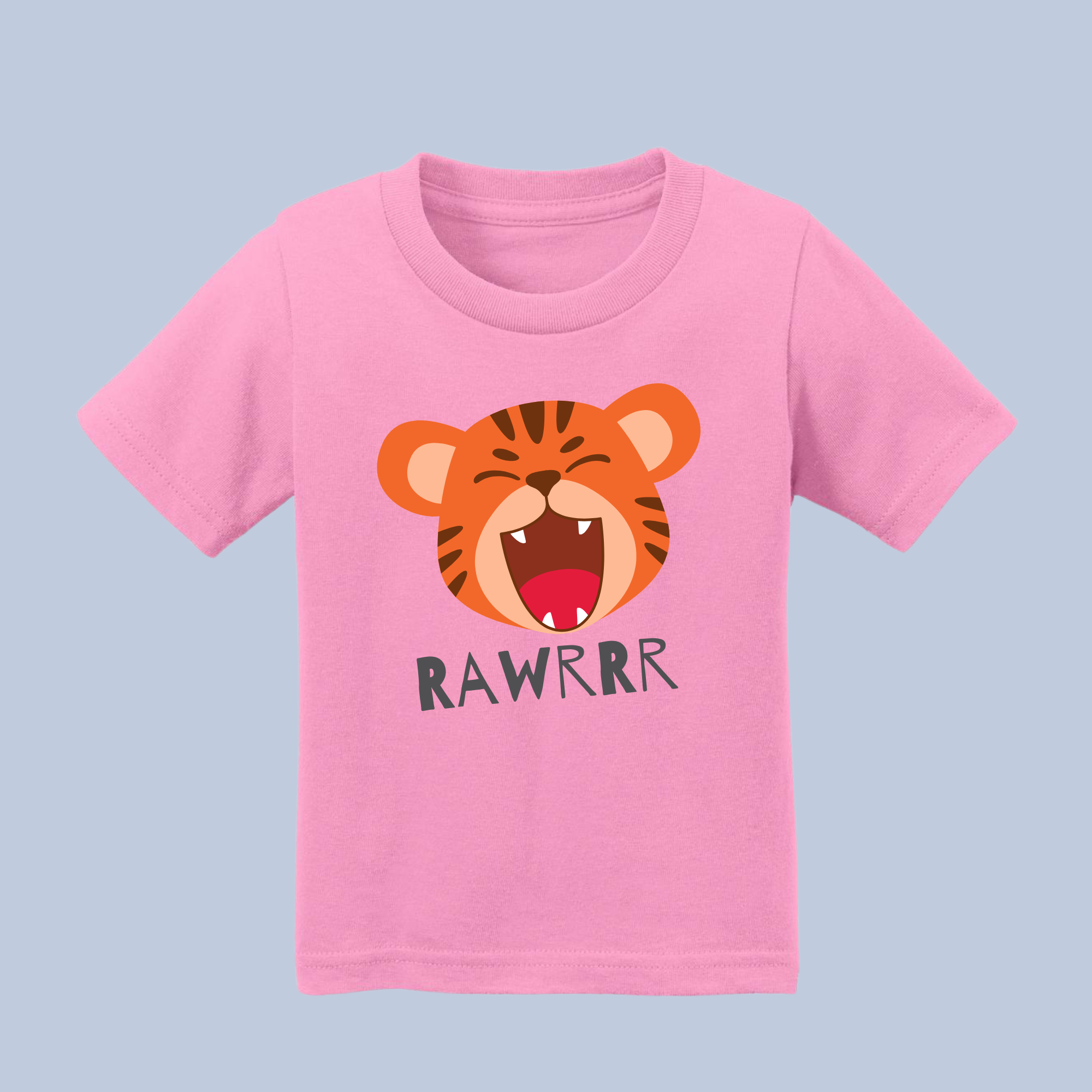 RAWRRR Happy Tiger Kids' T-Shirt - Soft Cotton Toddler Tee 4