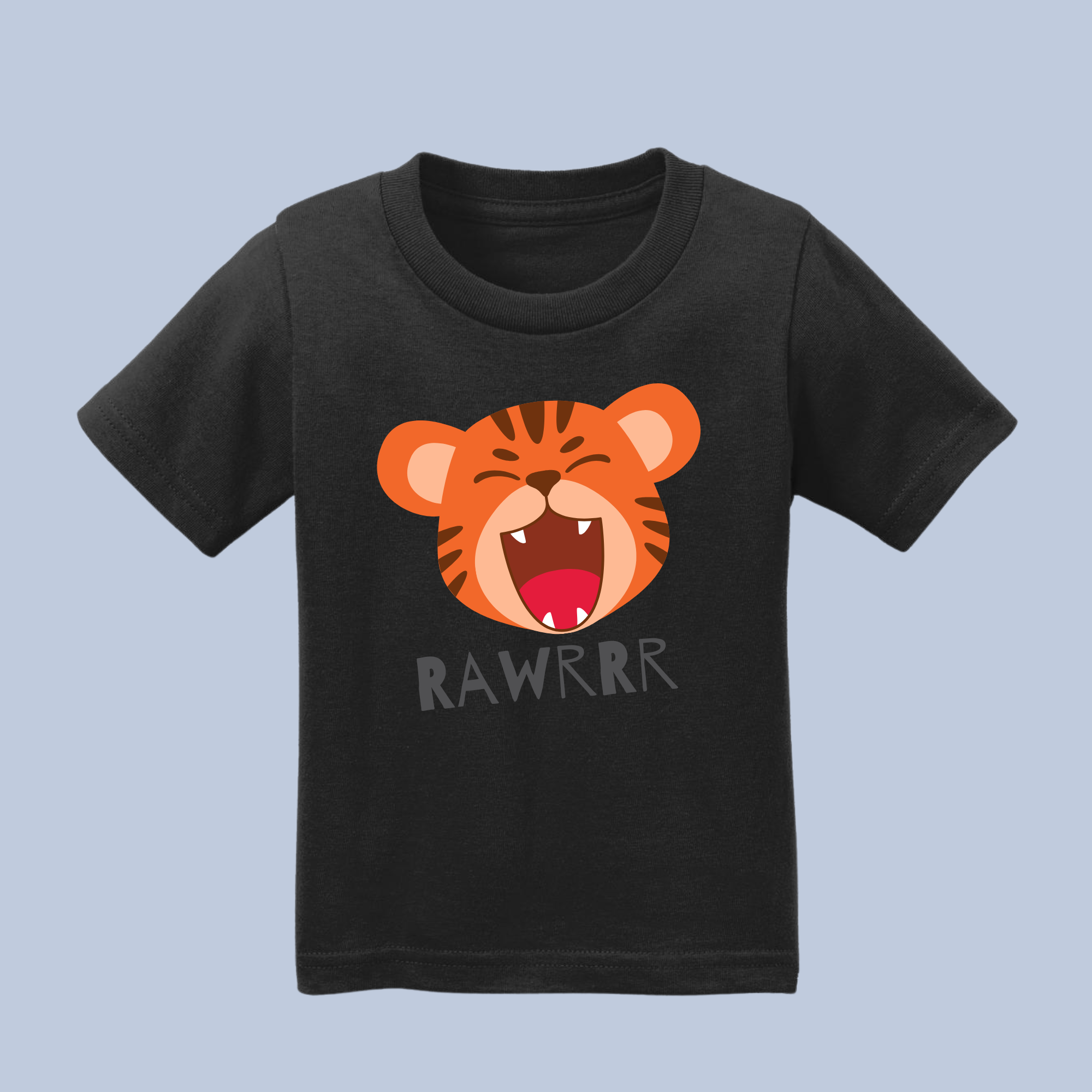 RAWRRR Happy Tiger Kids' T-Shirt - Soft Cotton Toddler Tee 5