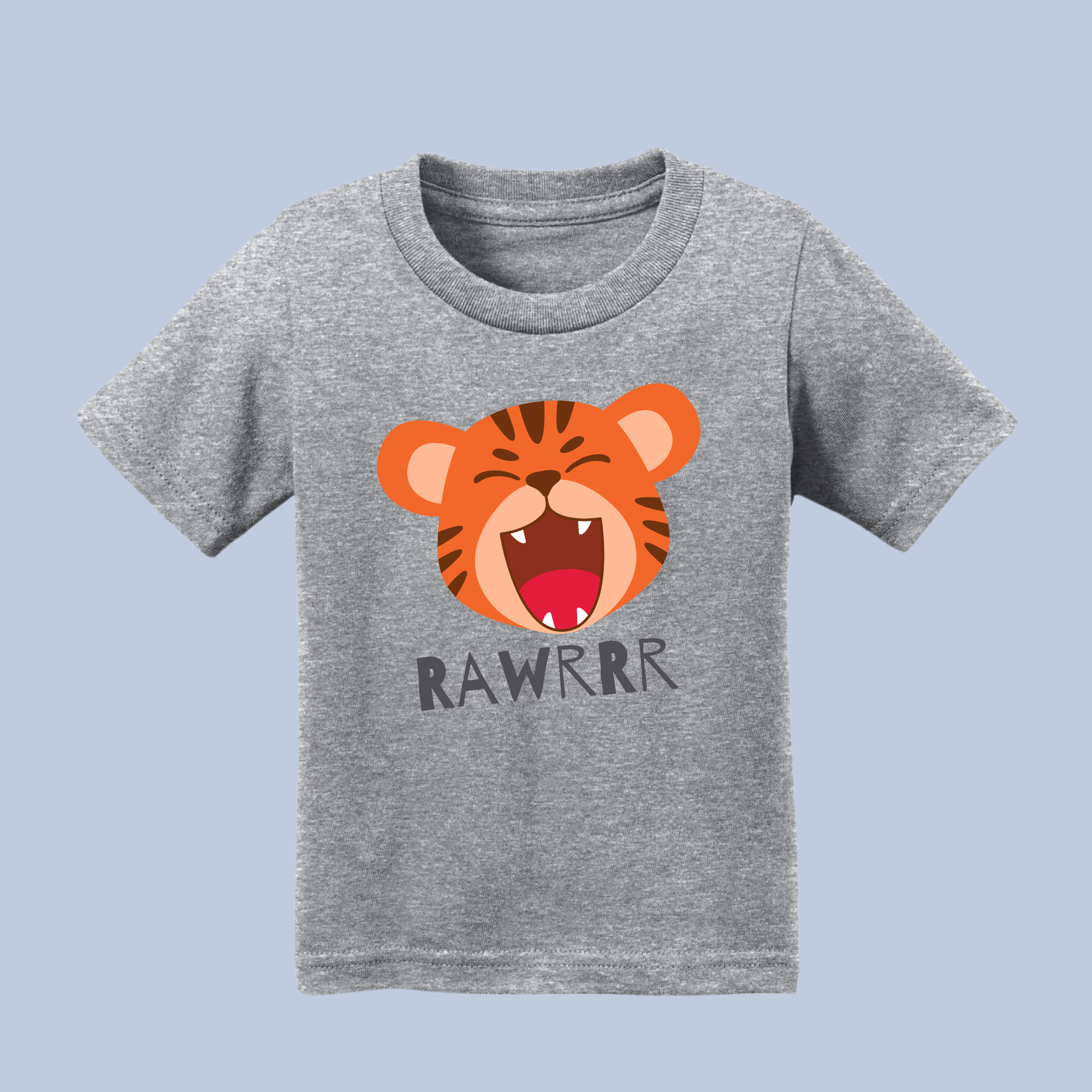 RAWRRR Happy Tiger Kids' T-Shirt - Soft Cotton Toddler Tee 3