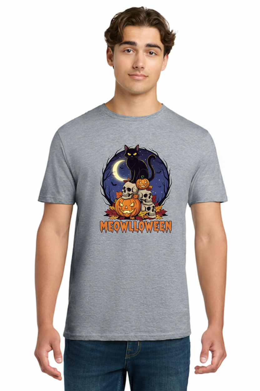 Happy Meowlloween - Crazy Night with Halloween Tee
