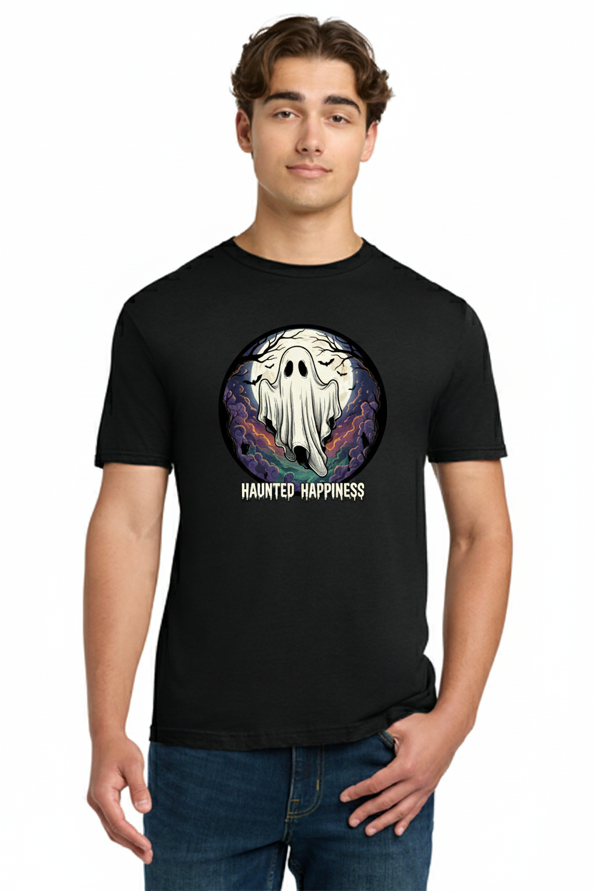 Haunted Happiness - Halloween Ghost - Crazy Edition Tee