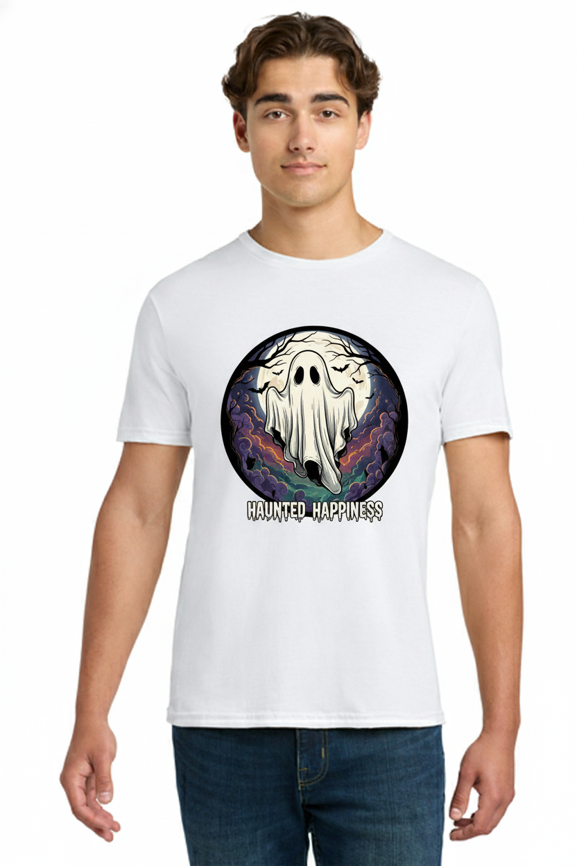 Haunted Happiness - Halloween Ghost - Crazy Edition Tee