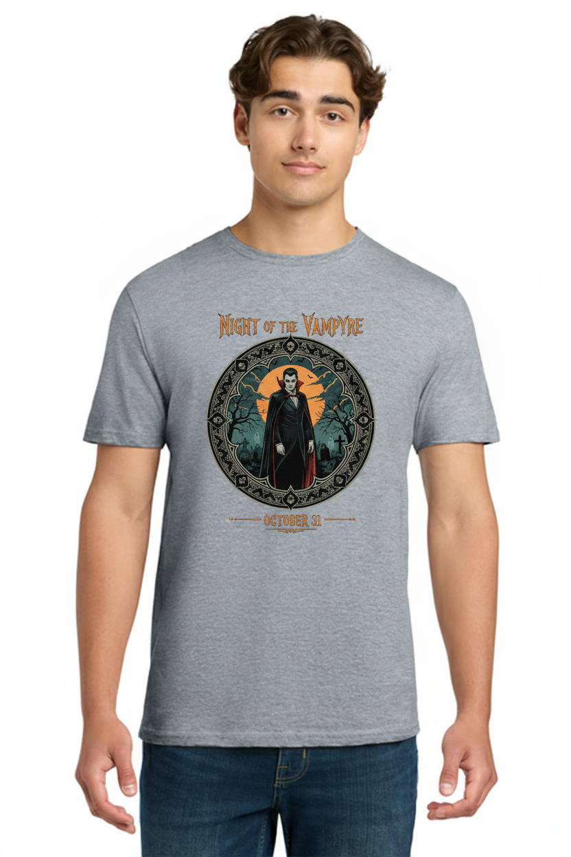 Night of thr Vampire - Spooky Designed and Crazy Vibe Vampire Tee 4