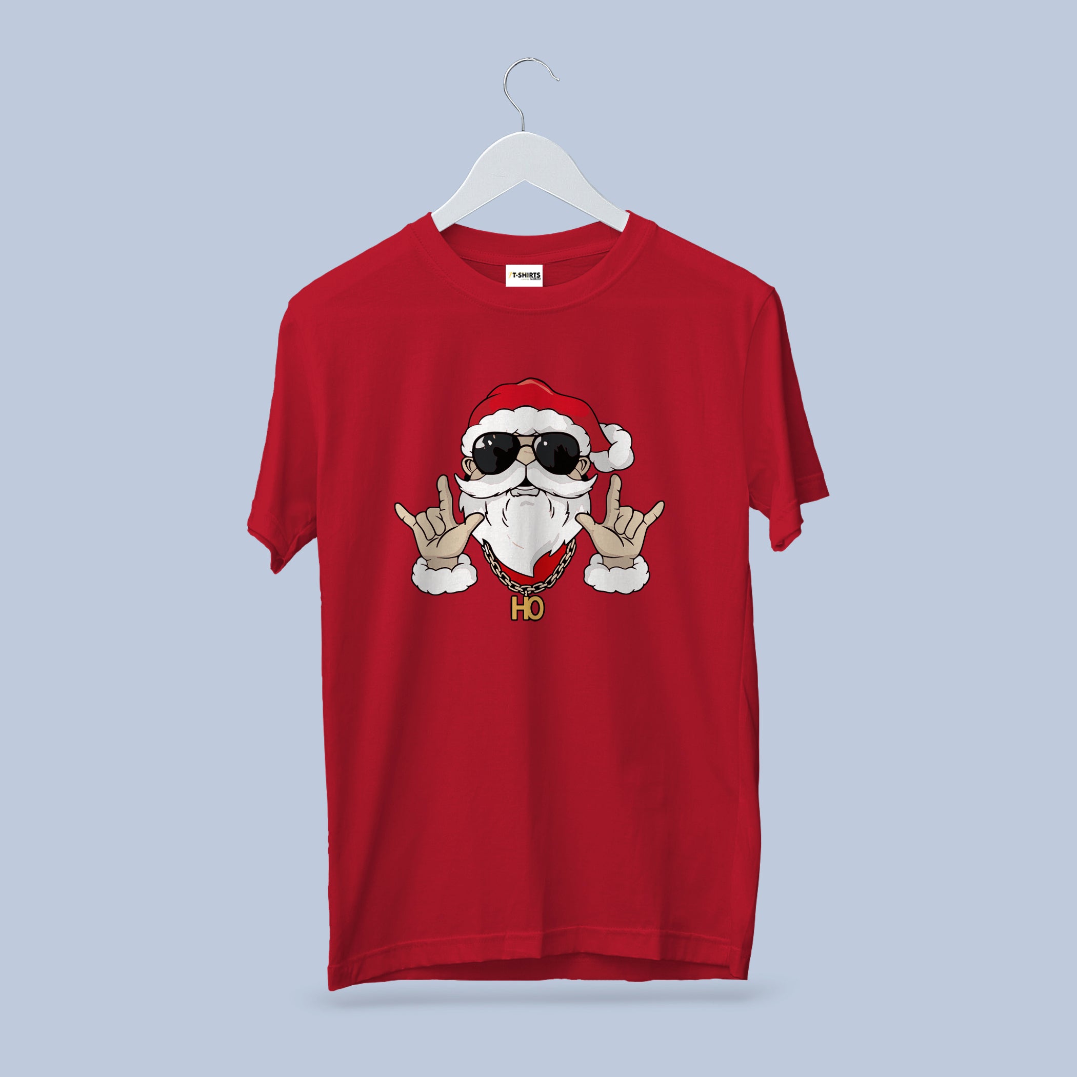 Rock & Roll Santa T-Shirt | Funny Hip Hop Christmas Tee | Cool Claus "HO" Shirt 4