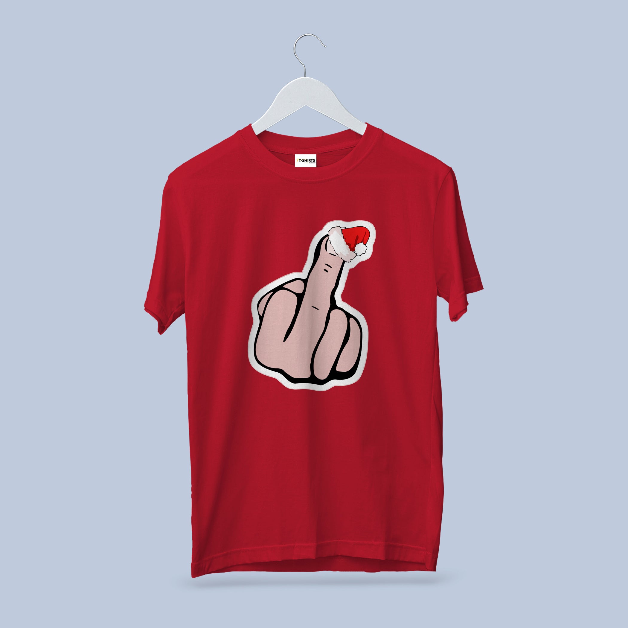 Funny Santa Middle Finger T-Shirt | Explicit Christmas Humor Tee | Naughty List Holiday Shirt 4