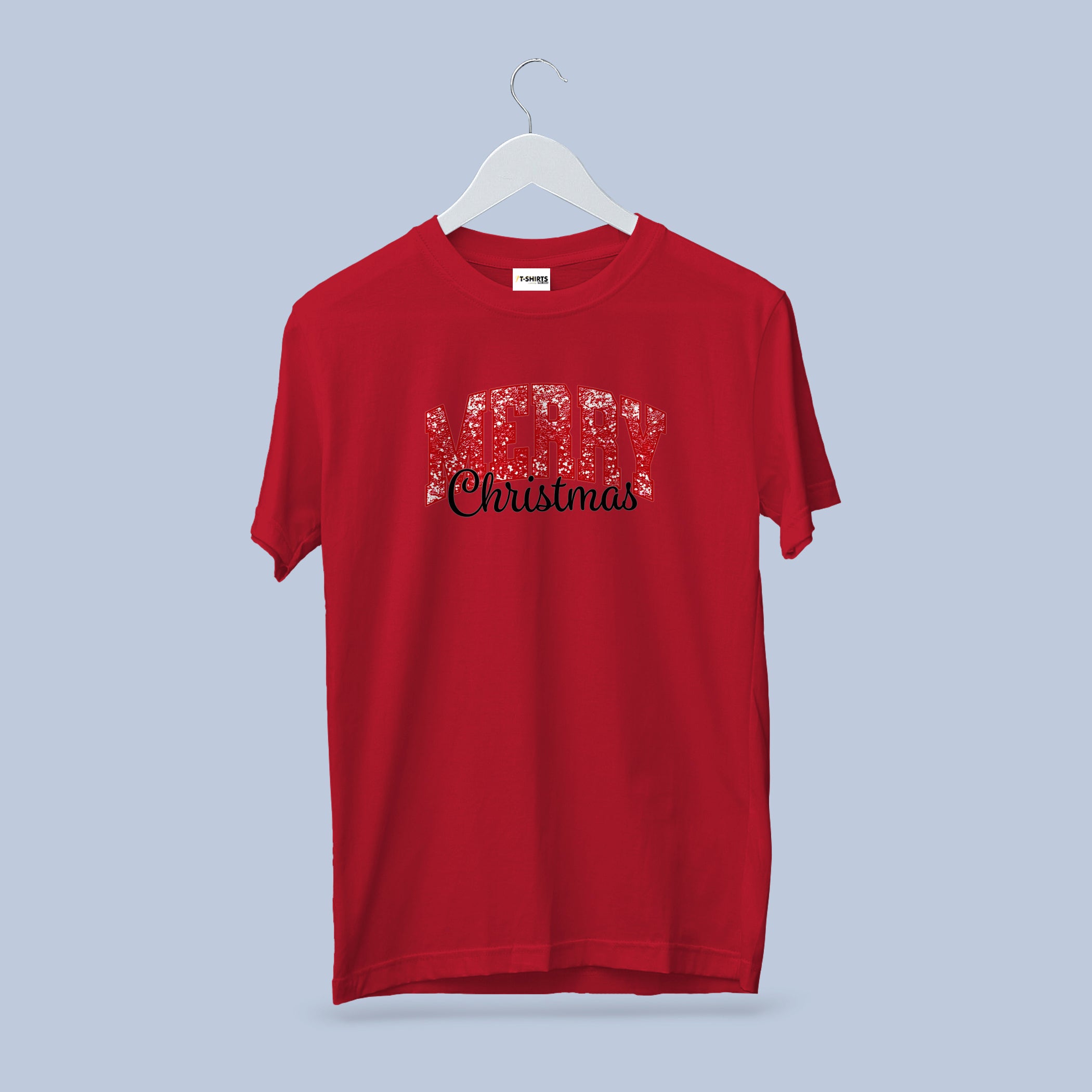 Glitter MERRY Christmas T-Shirt | Sparkly Holiday Graphic Tee | Red Festive Xmas Shirt 4