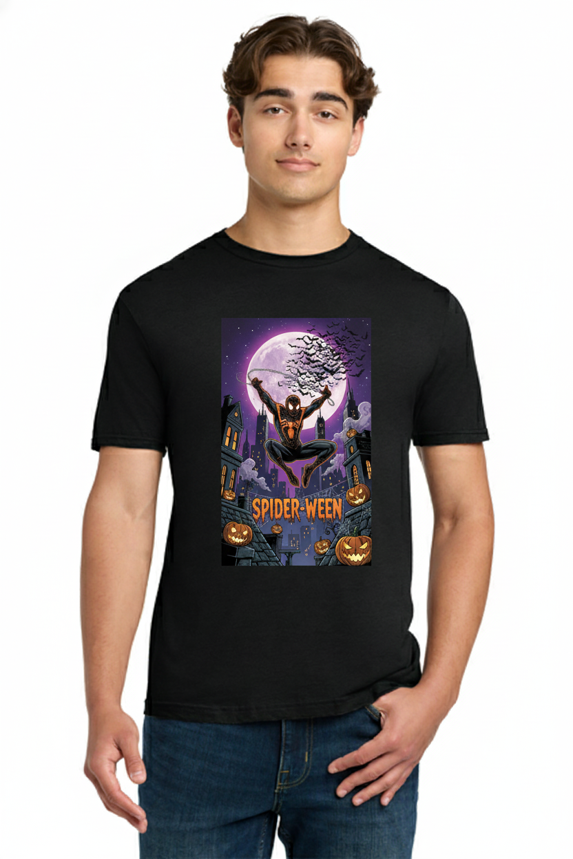 The Spectacular "Spider-Ween" Vintage Comic Art Halloween Adventure Tee