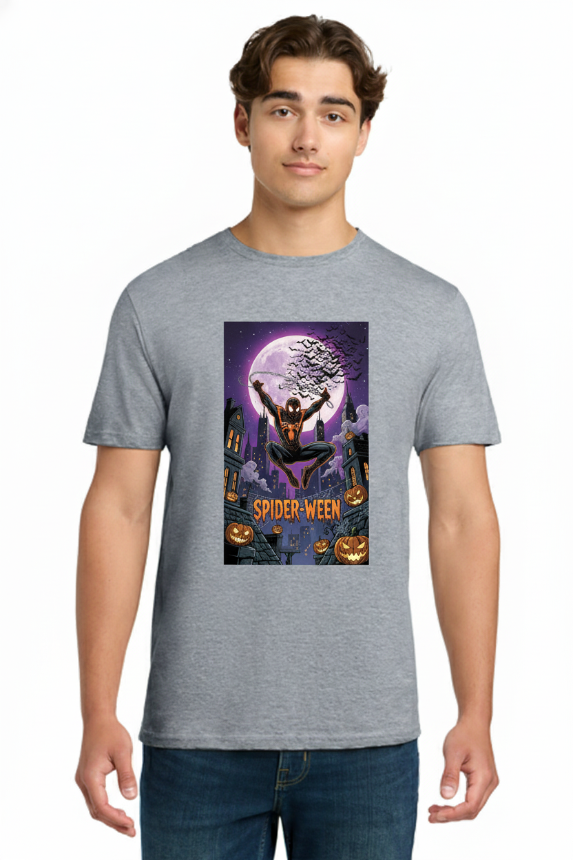 The Spectacular "Spider-Ween" Vintage Comic Art Halloween Adventure Tee 4