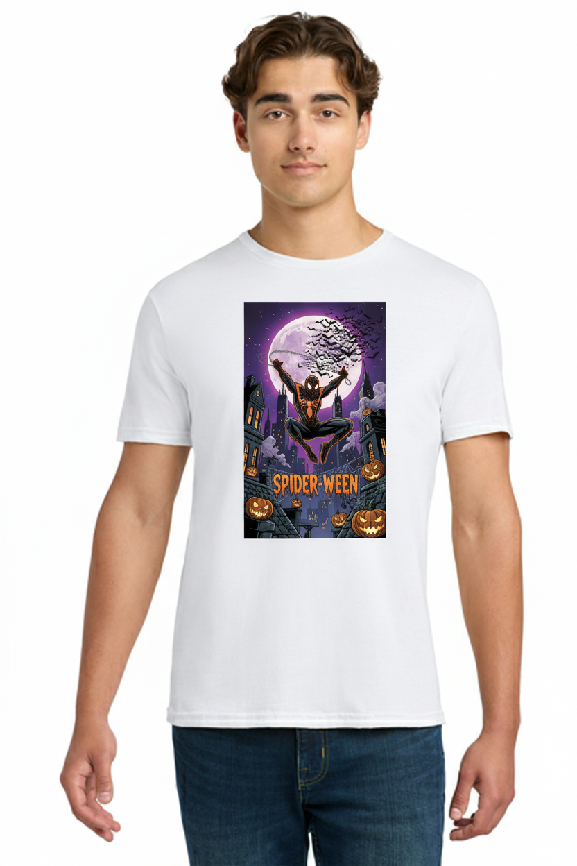 The Spectacular "Spider-Ween" Vintage Comic Art Halloween Adventure Tee