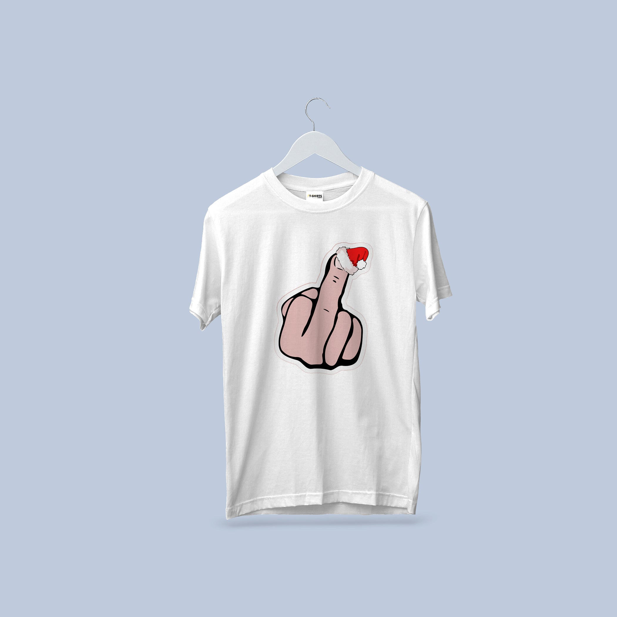 Funny Santa Middle Finger T-Shirt | Explicit Christmas Humor Tee | Naughty List Holiday Shirt 5